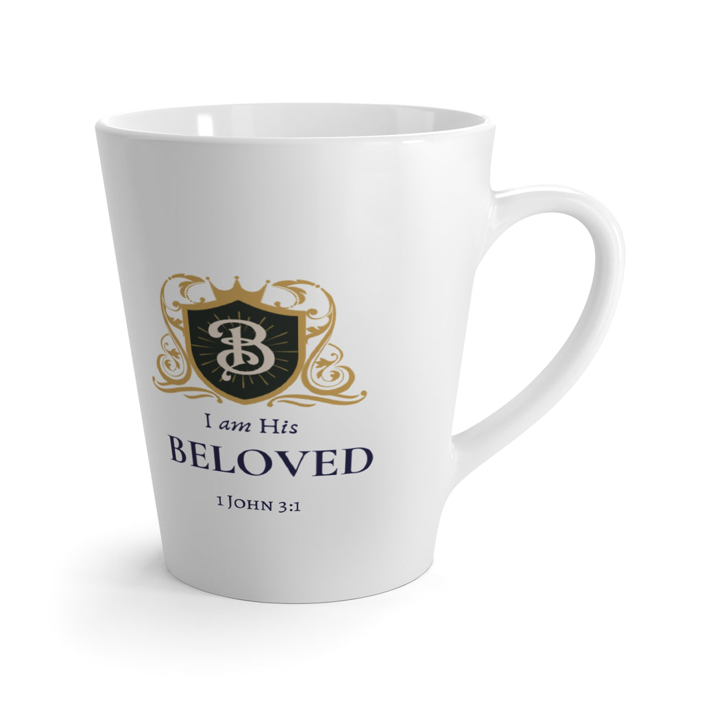 I am His Beloved Crested Latte Mug