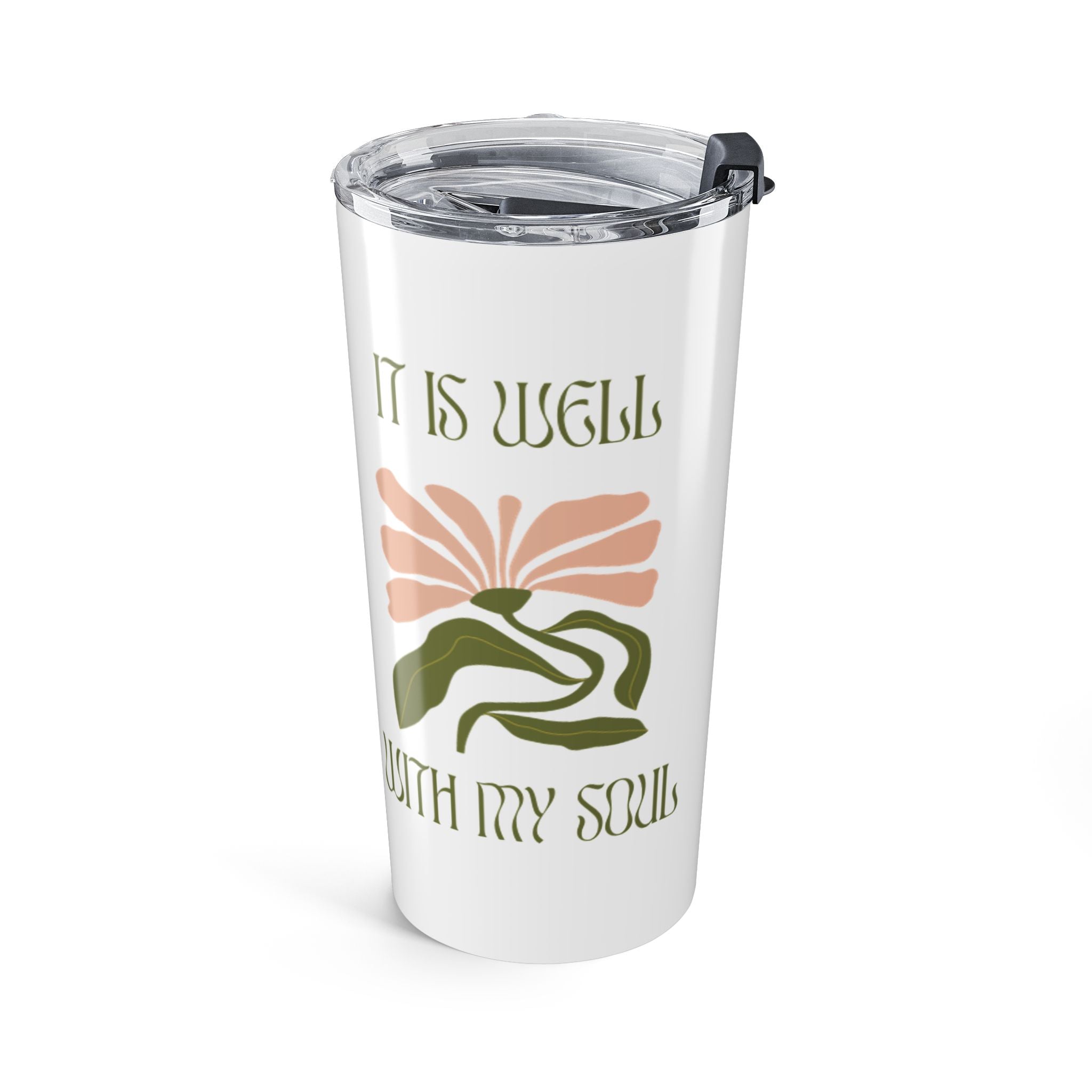 It is Well Pink Flower Tumbler 20oz