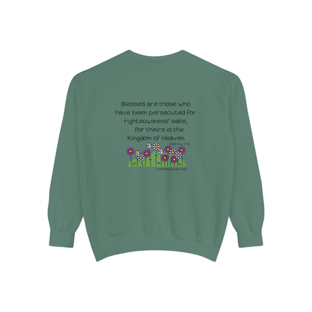 Bee-Attitudes Matthew 5:10 Garment-Dyed Sweatshirt