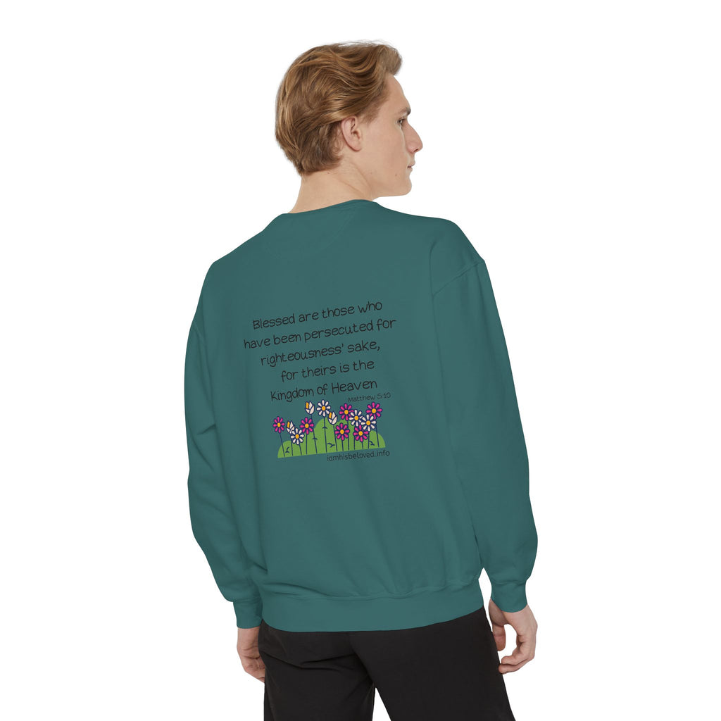 Bee-Attitudes Matthew 5:10 Garment-Dyed Sweatshirt