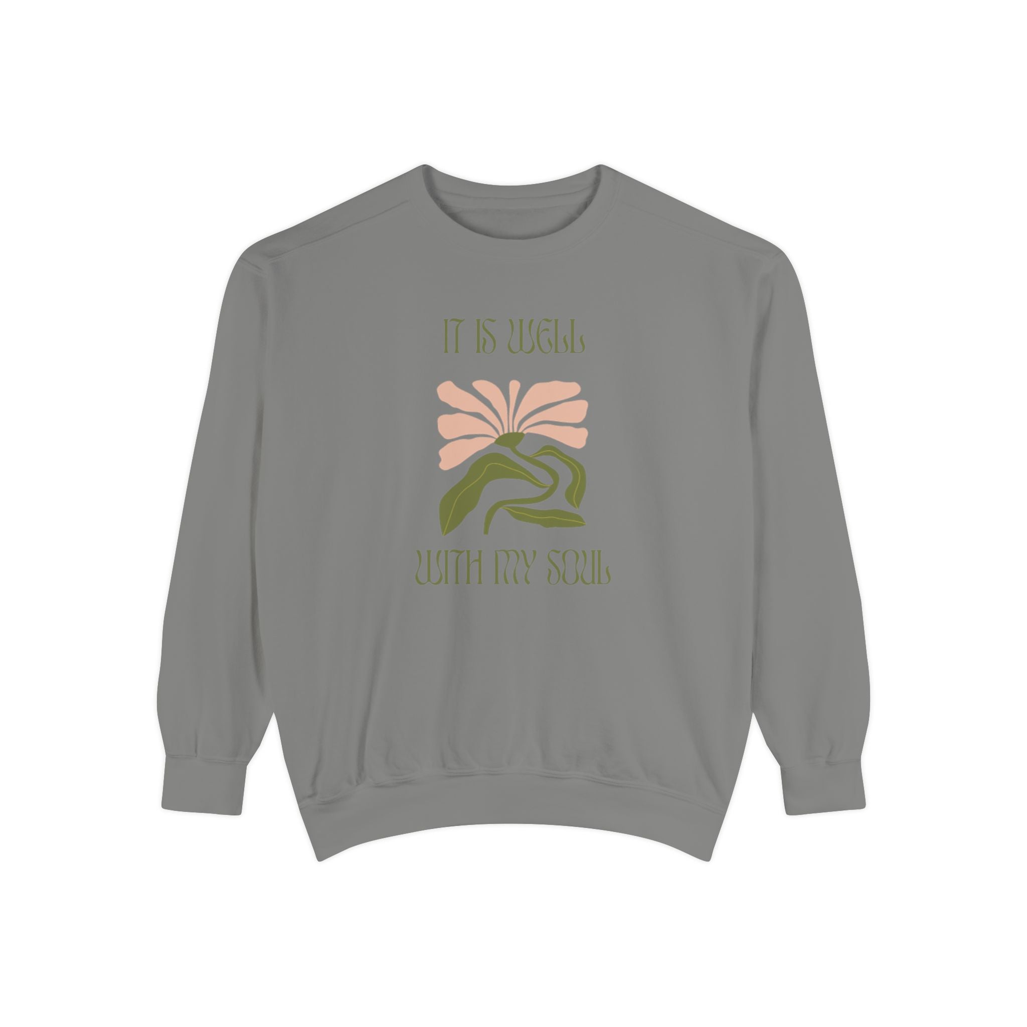 Favorite Hymns ~ It Is Well ~ Garment-Dyed Sweatshirt 2