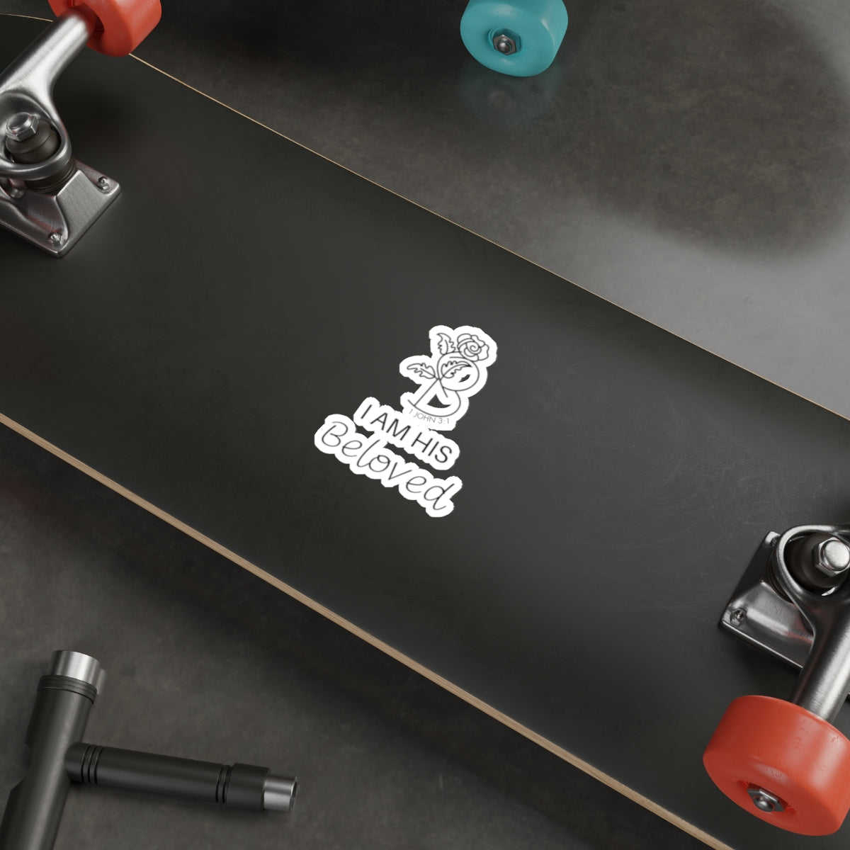 I am His Beloved Rose Die-Cut Stickers