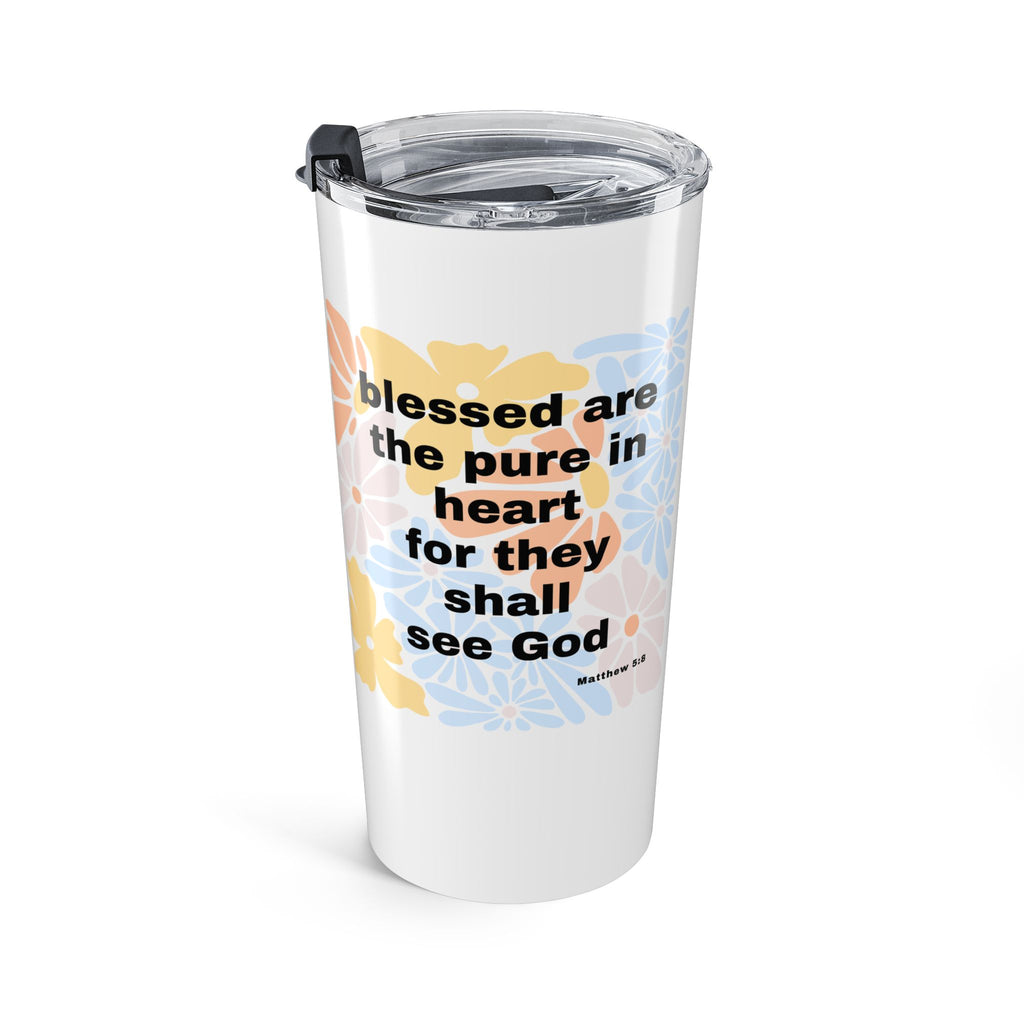 Bee-Attitudes ~ Matthew 5:8 Dark Letters ~ Tumbler 20oz