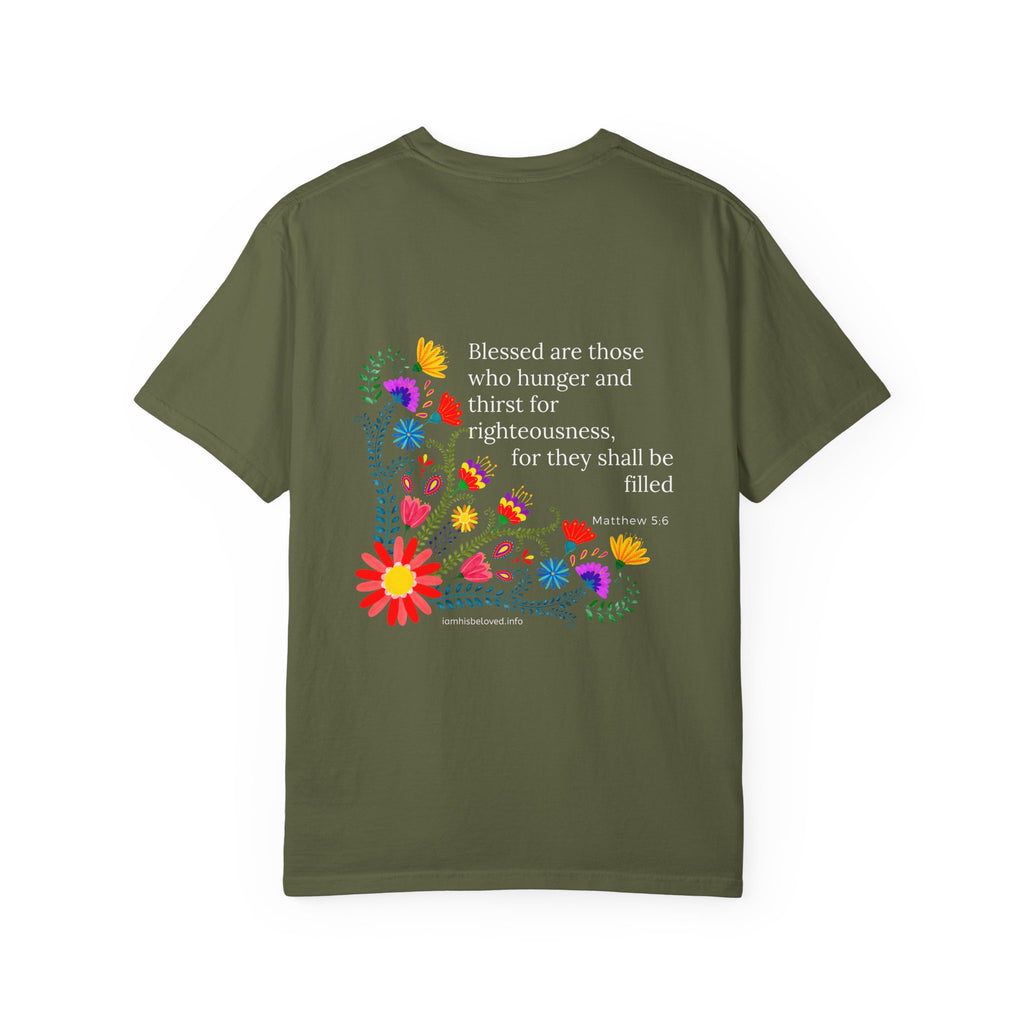 Bee-Attitudes Matthew  5:6 T-shirt White Letters T Shirt