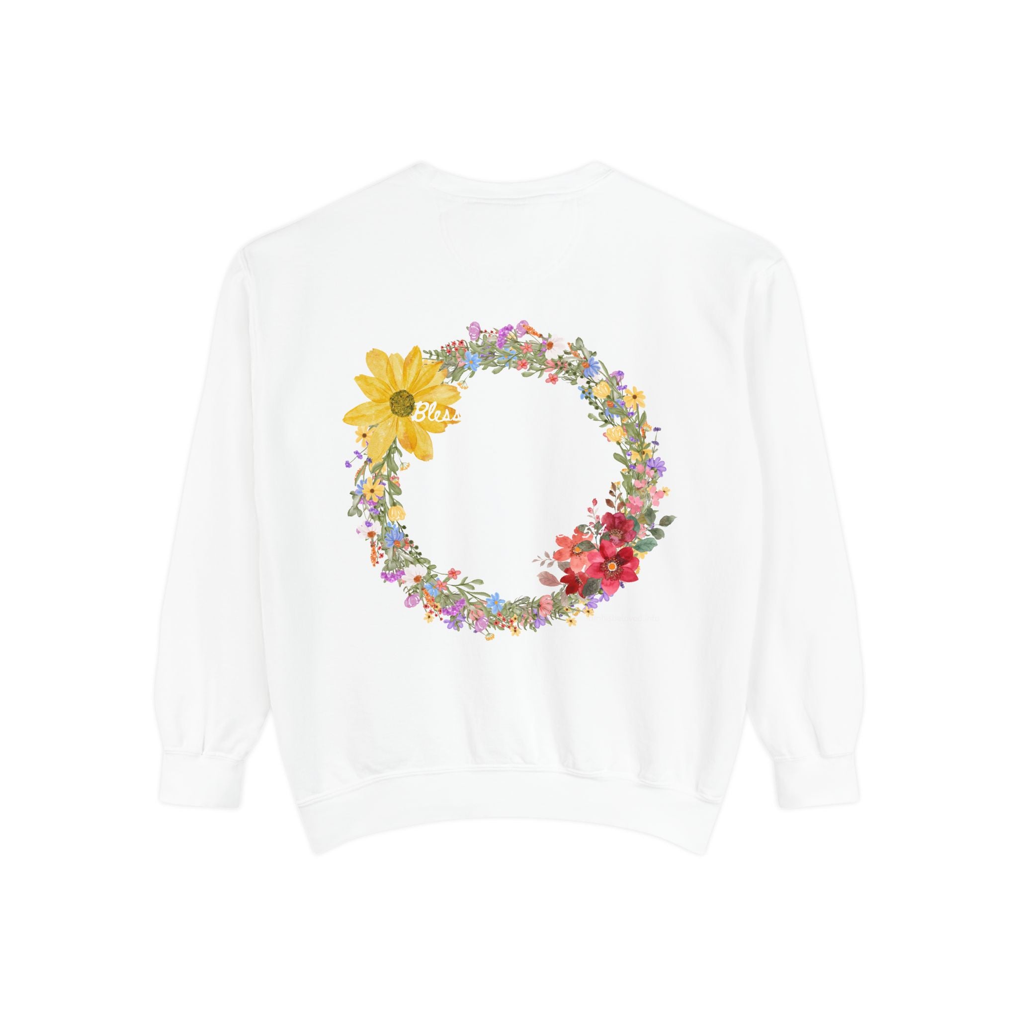 Bee-Attitudes ~ Matthew 5:4 ~ Garment-Dyed Sweatshirt White Letters