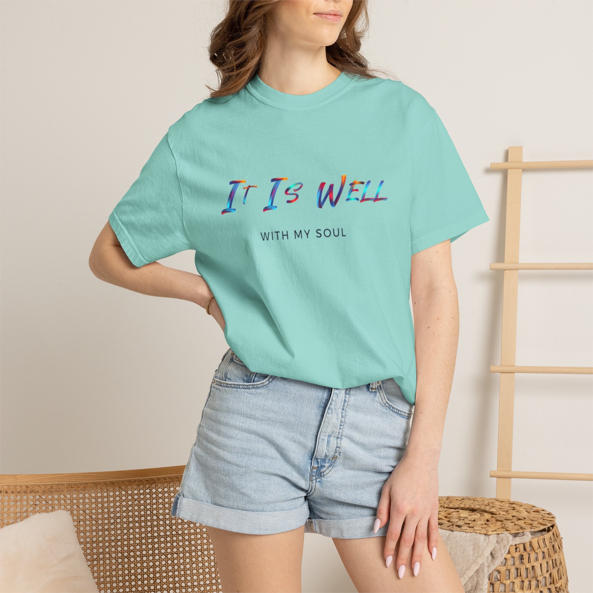 Favorite Hymns ~ It Is Well With My Soul Rainbow Colors T Shirt