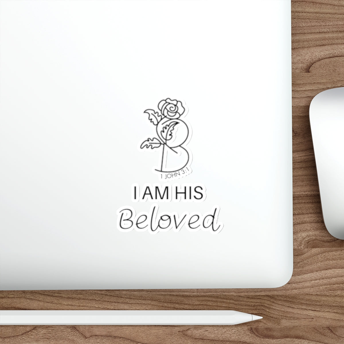 I am His Beloved Rose Die-Cut Stickers