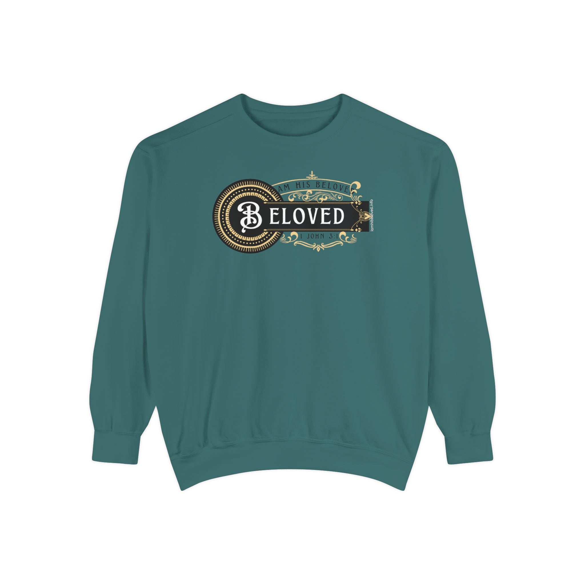I am His Beloved Crested 1 Garment-Dyed Sweatshirt