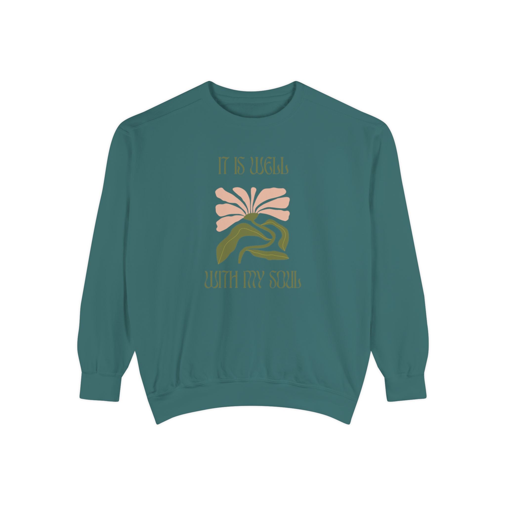 Favorite Hymns ~ It Is Well ~ Garment-Dyed Sweatshirt 2