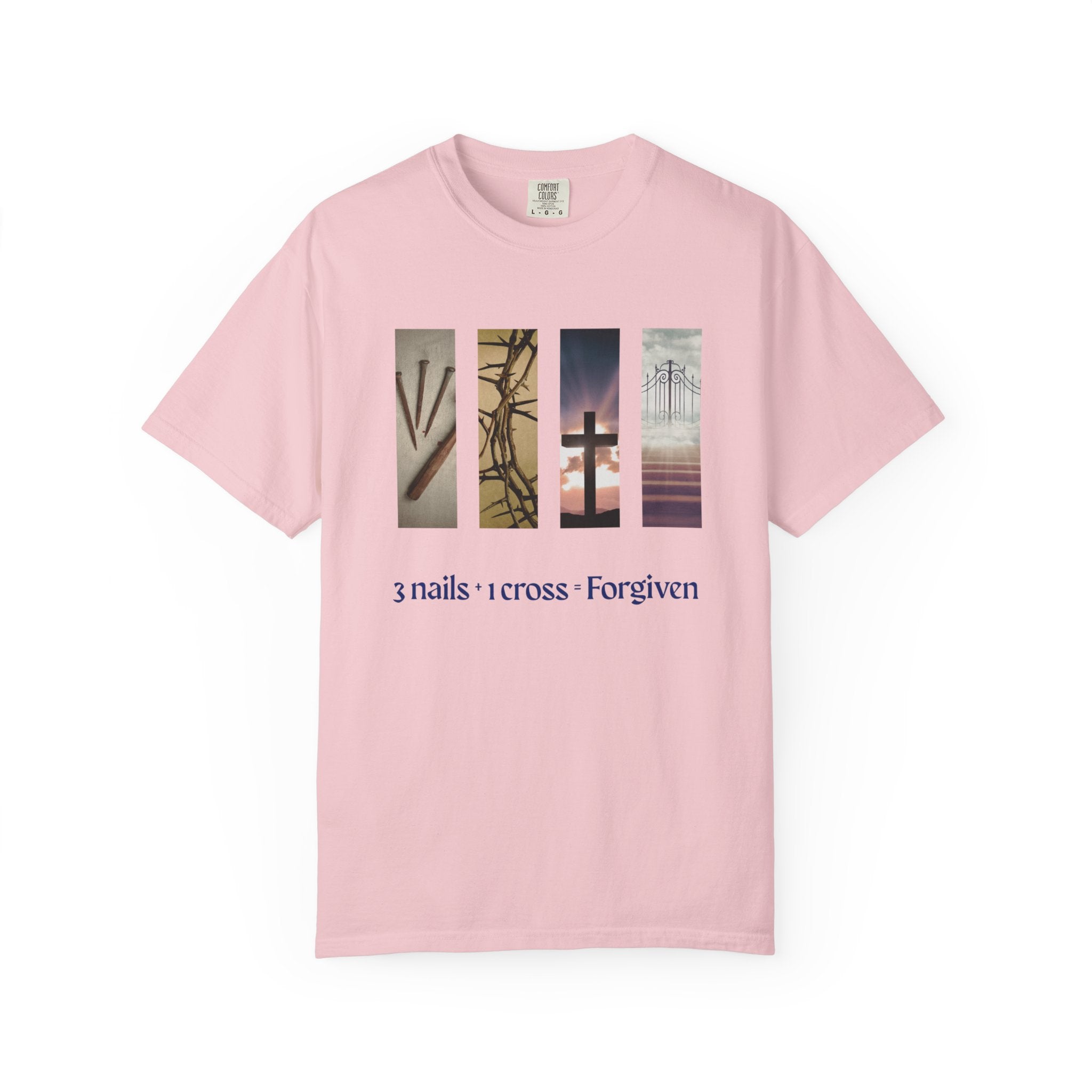 Forgiven Unisex T-Shirt - 3 Nails 1 Cross Design