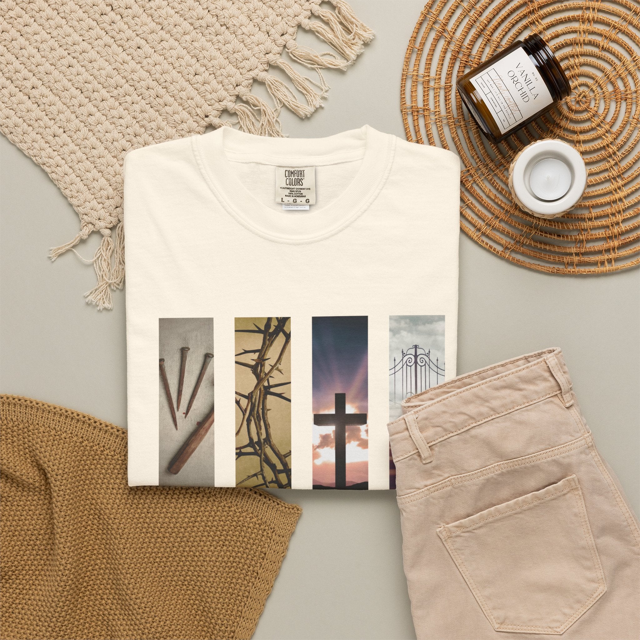 Forgiven Unisex T-Shirt - 3 Nails 1 Cross Design