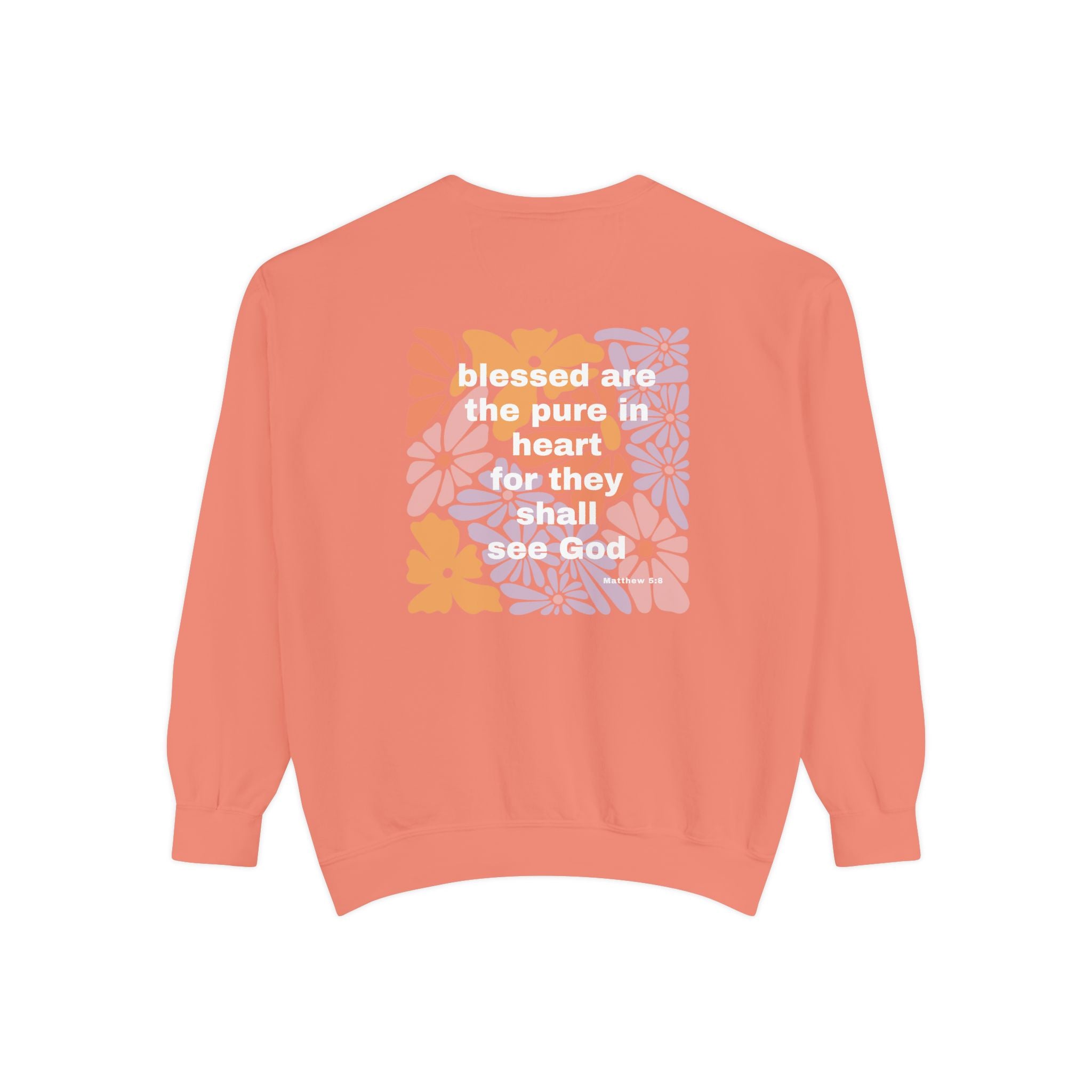 Bee-Attitudes Matthew 5:8 Garment-Dyed Sweatshirt