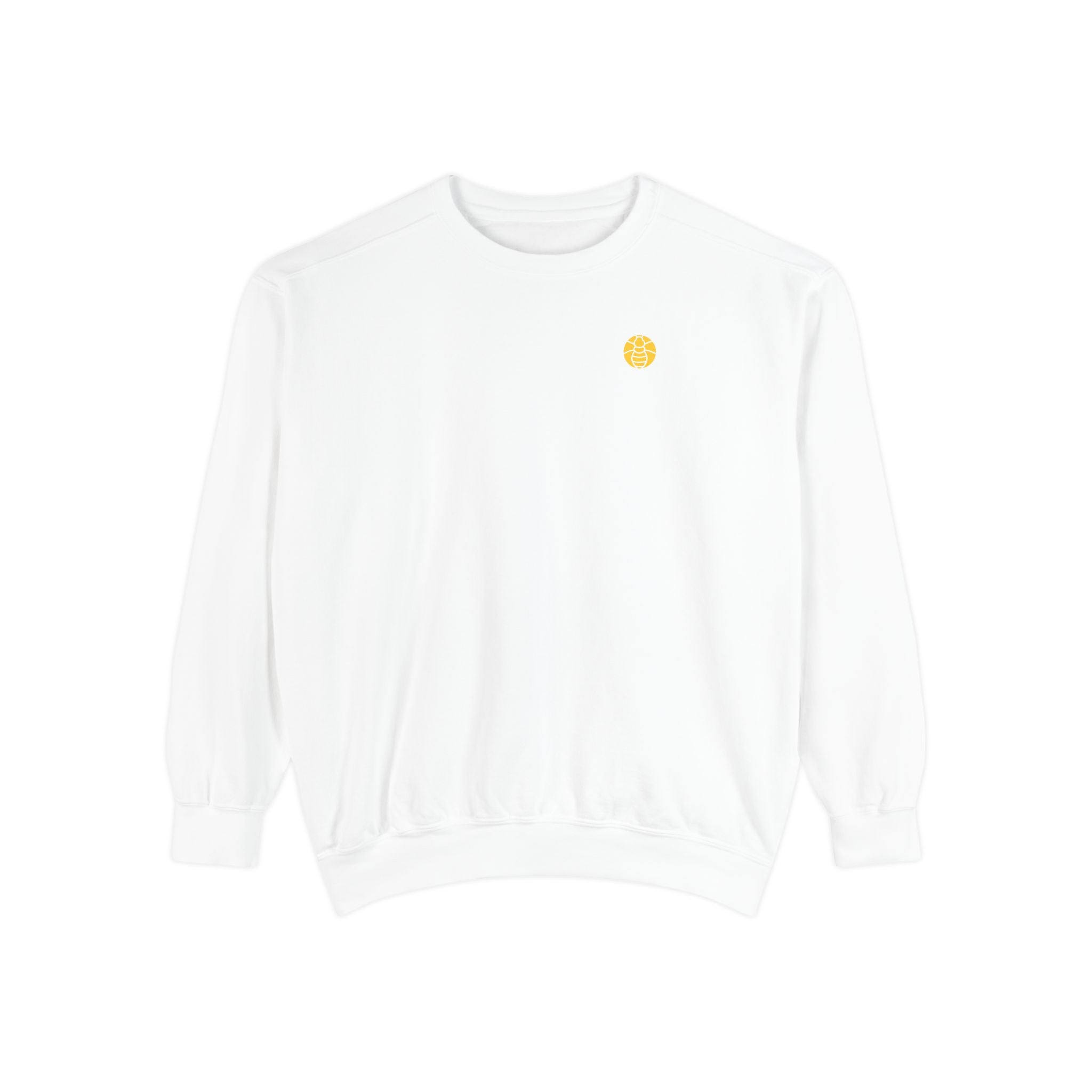 Bee-Attitudes ~ Matthew 5:9 ~ Garment-Dyed Sweatshirt White Letters