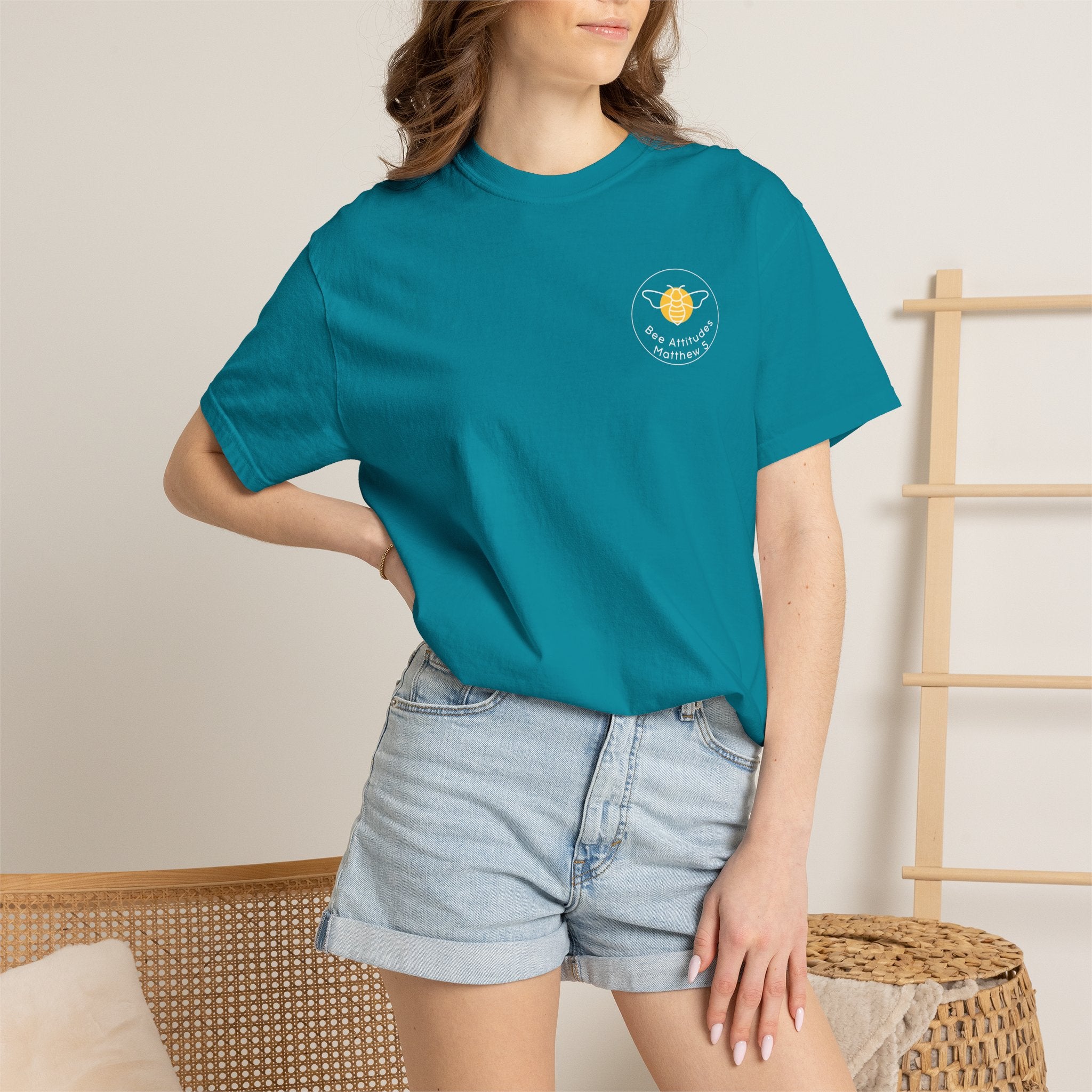 Bee-Attitudes 5:6 T-shirt White Letters