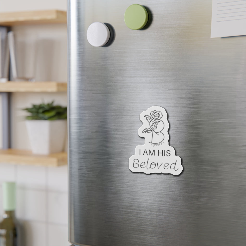 I am His Beloved Rose Die-Cut Magnets