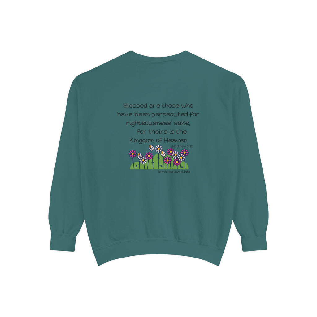 Bee-Attitudes Matthew 5:10 Garment-Dyed Sweatshirt