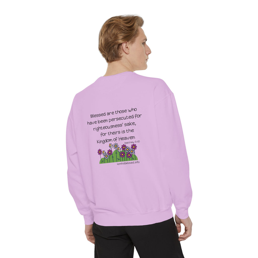 Bee-Attitudes Matthew 5:10 Garment-Dyed Sweatshirt
