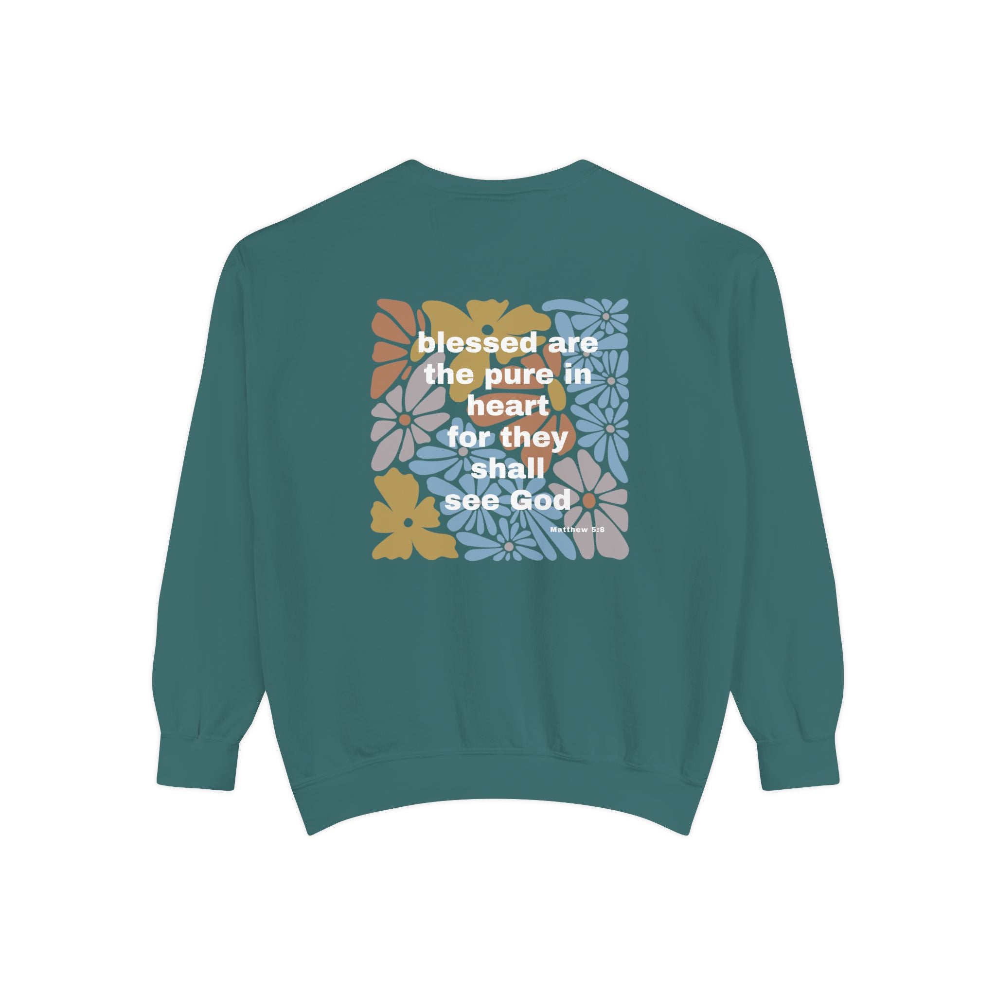 Bee-Attitudes Matthew 5:8 Garment-Dyed Sweatshirt