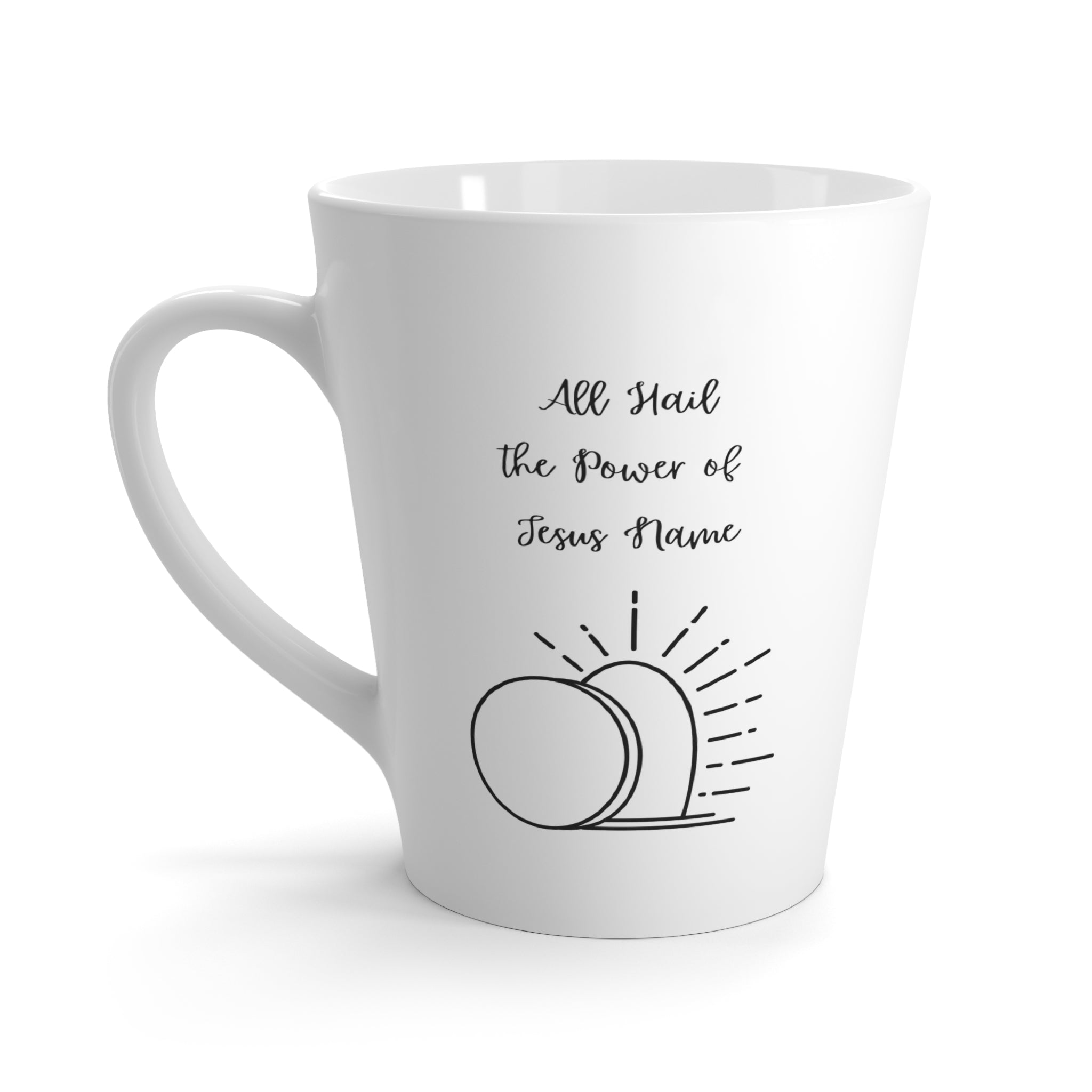 Favorite Hymns ~ All Hail the Power of Jesus Name Latte Mug