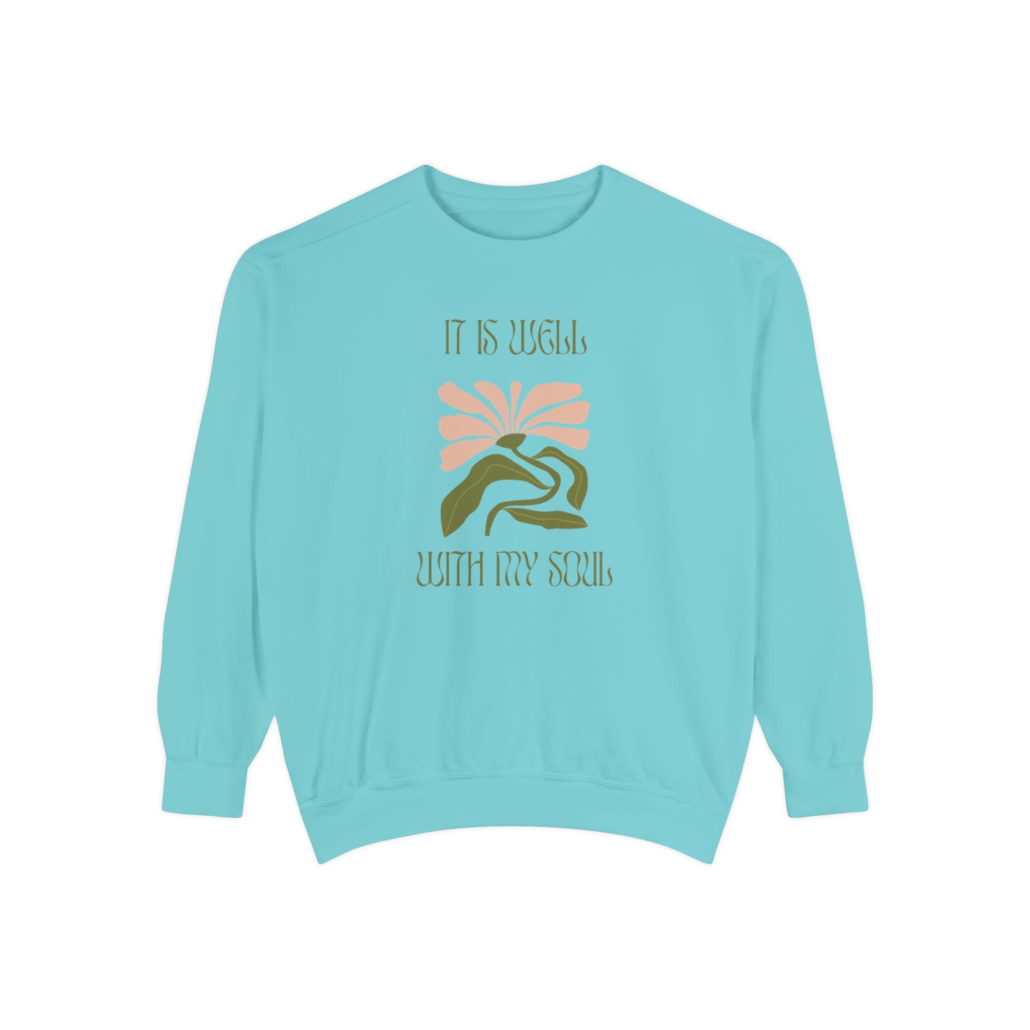 Favorite Hymns ~ It Is Well ~ Garment-Dyed Sweatshirt 2