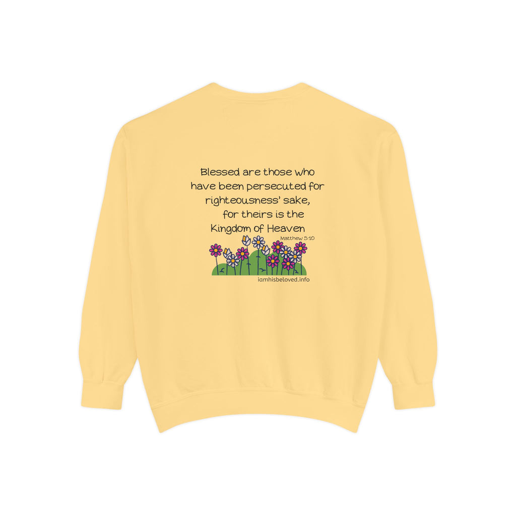 Bee-Attitudes Matthew 5:10 Garment-Dyed Sweatshirt