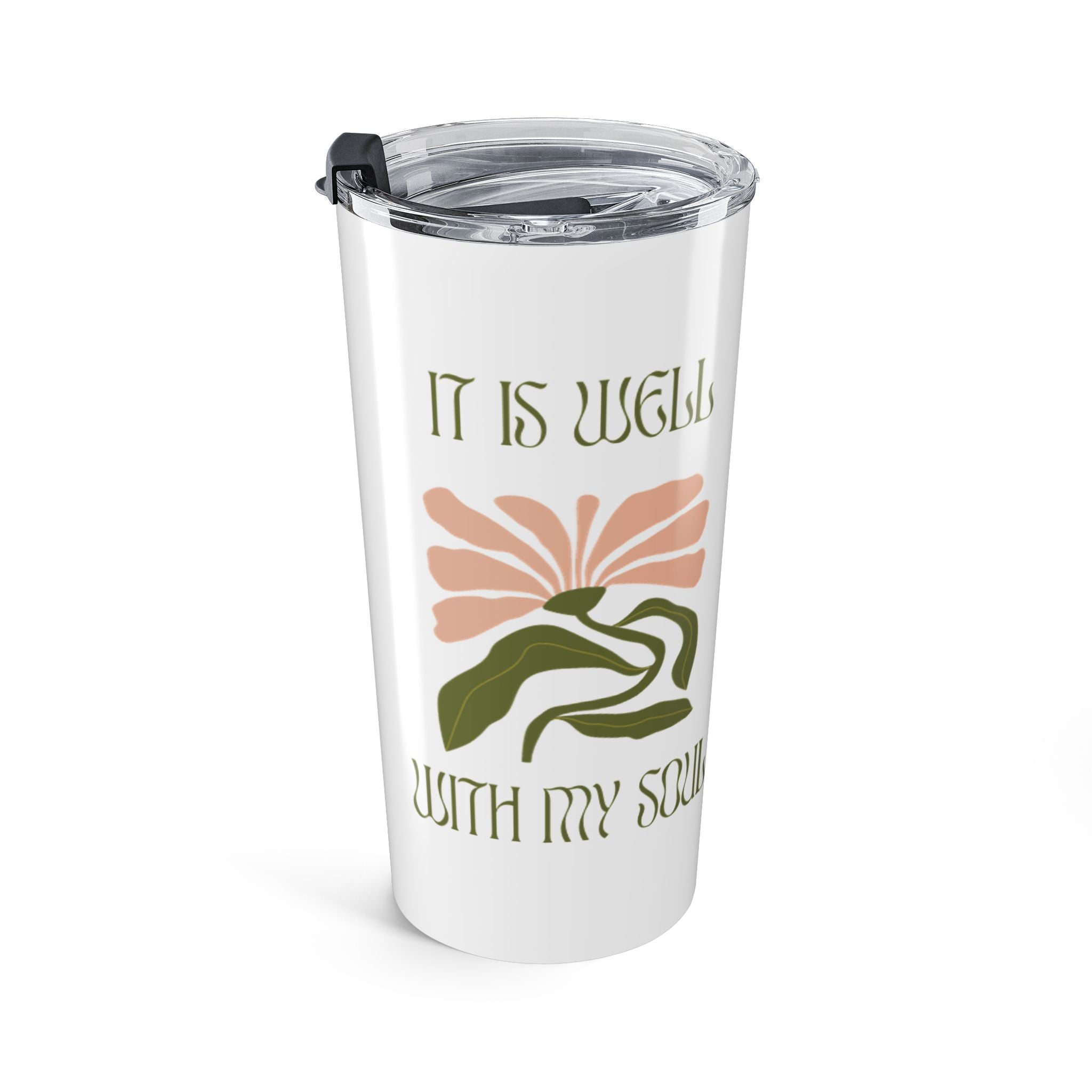 It is Well Pink Flower Tumbler 20oz