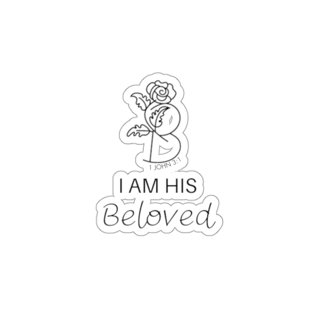 I am His Beloved Rose Die-Cut Stickers