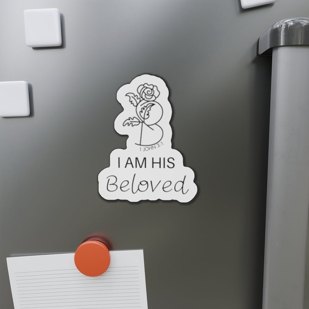 I am His Beloved Rose Die-Cut Magnets