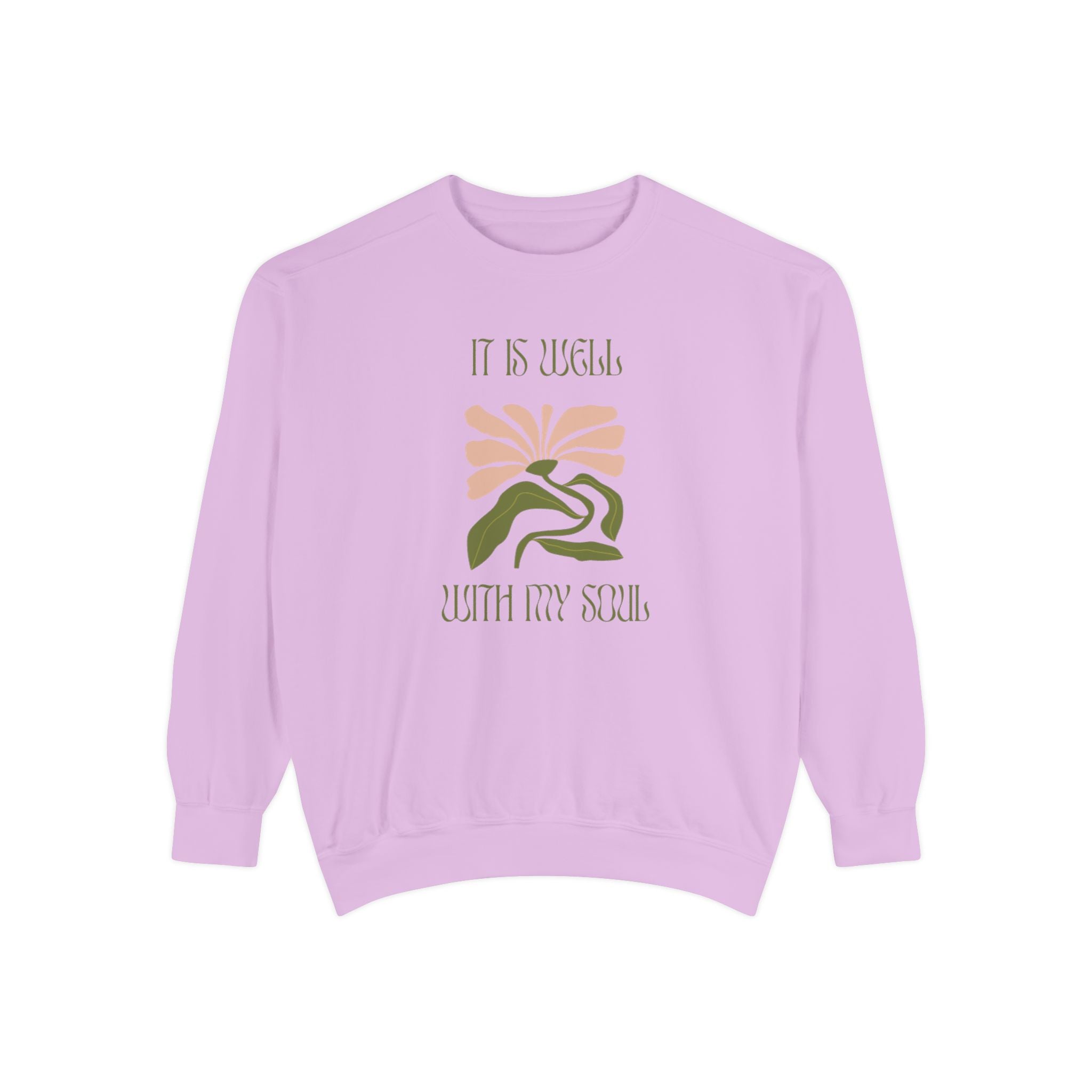 Favorite Hymns ~ It Is Well ~ Garment-Dyed Sweatshirt 2