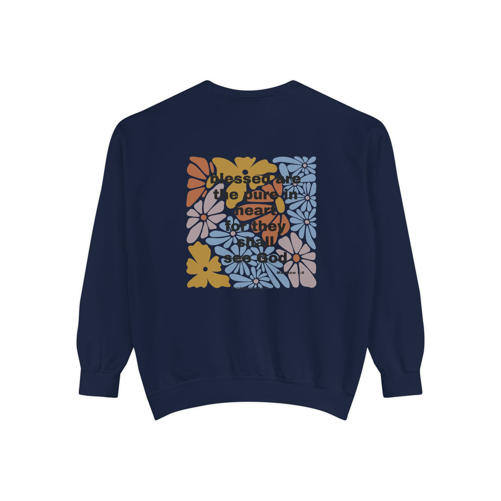 Bee-Attitudes ~ Matthew 5:8 ~ Garment-Dyed Sweatshirt