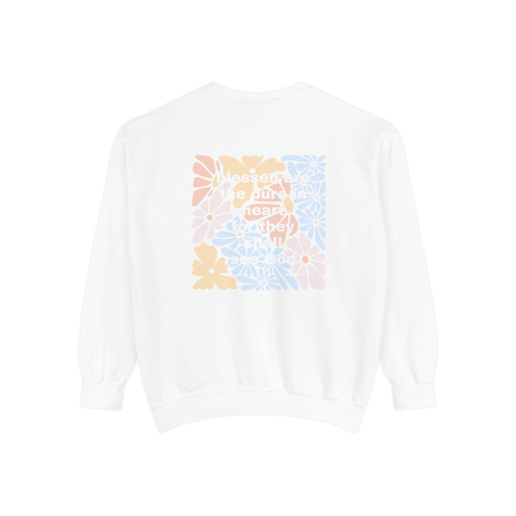 Bee-Attitudes Matthew 5:8 Garment-Dyed Sweatshirt