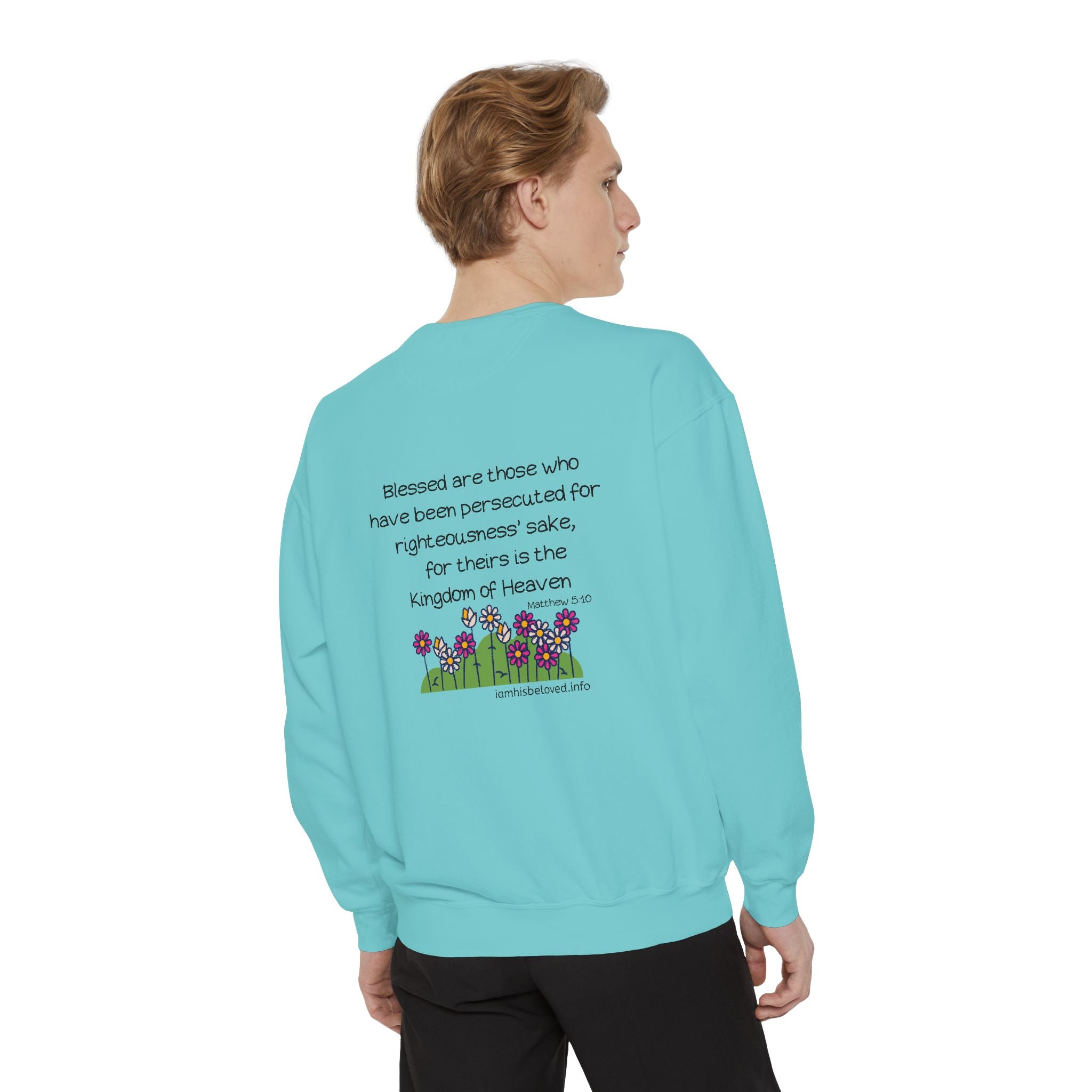 Bee-Attitudes Matthew 5:10 Garment-Dyed Sweatshirt
