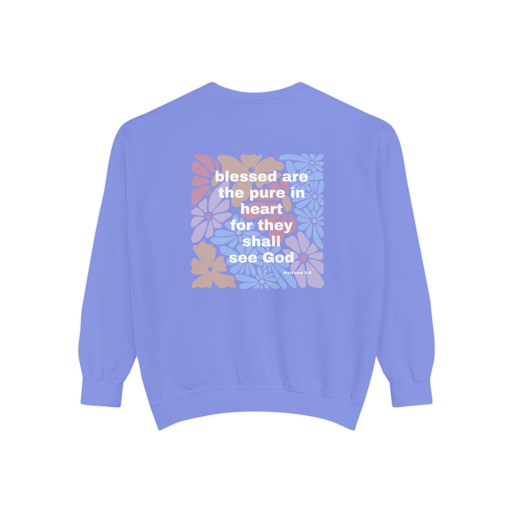 Bee-Attitudes Matthew 5:8 Garment-Dyed Sweatshirt