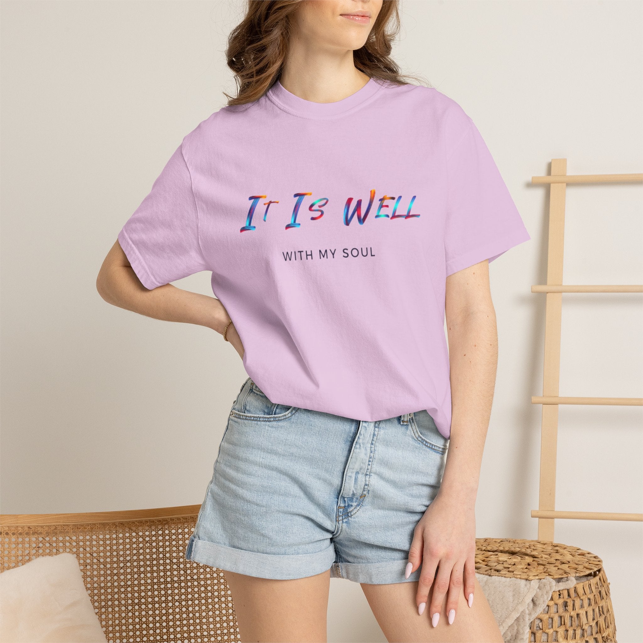Favorite Hymns ~ It Is Well With My Soul Rainbow Colors T Shirt
