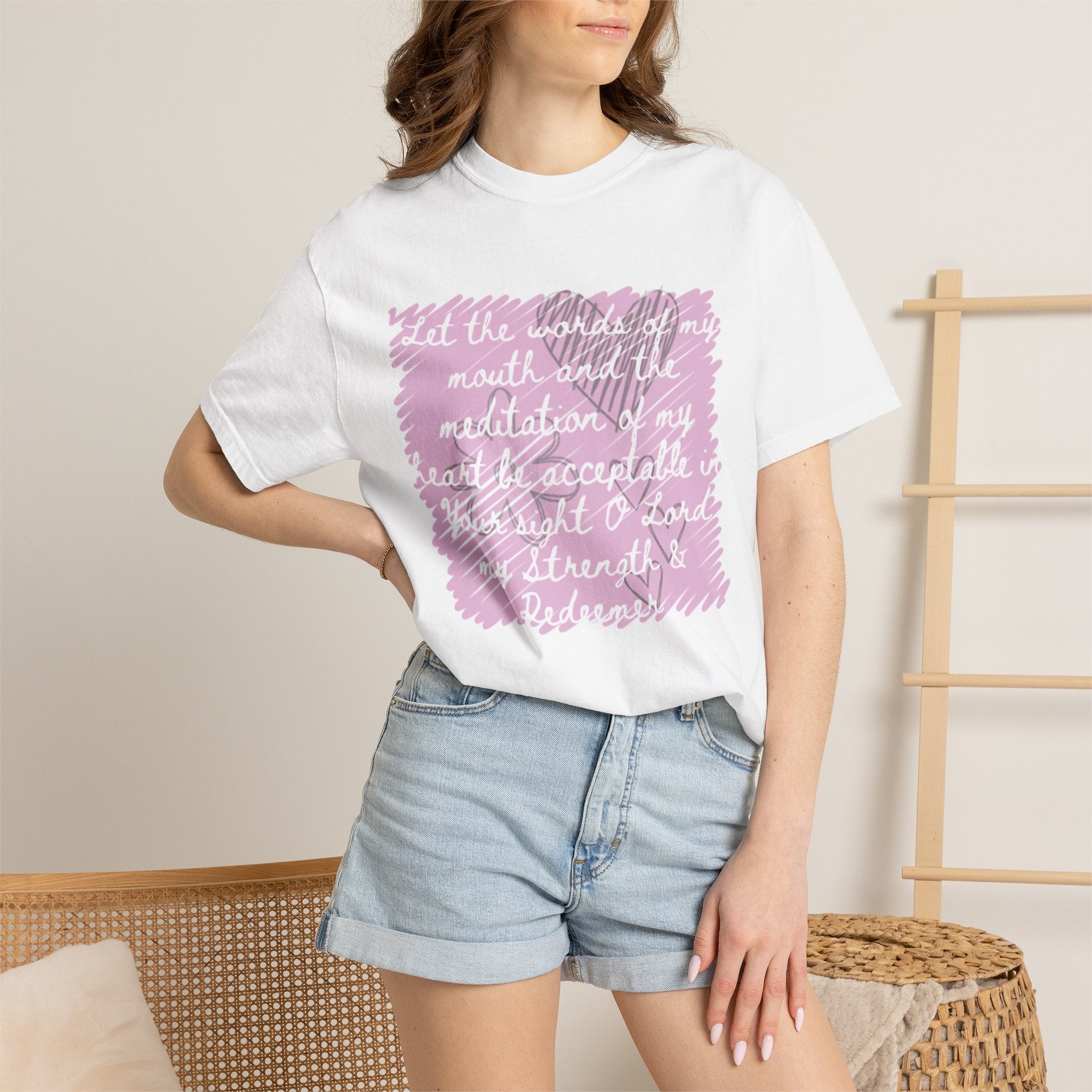 Favorite Verses ~ Let the Words of My Mouth ~ Psalms 19:14 T Shirt