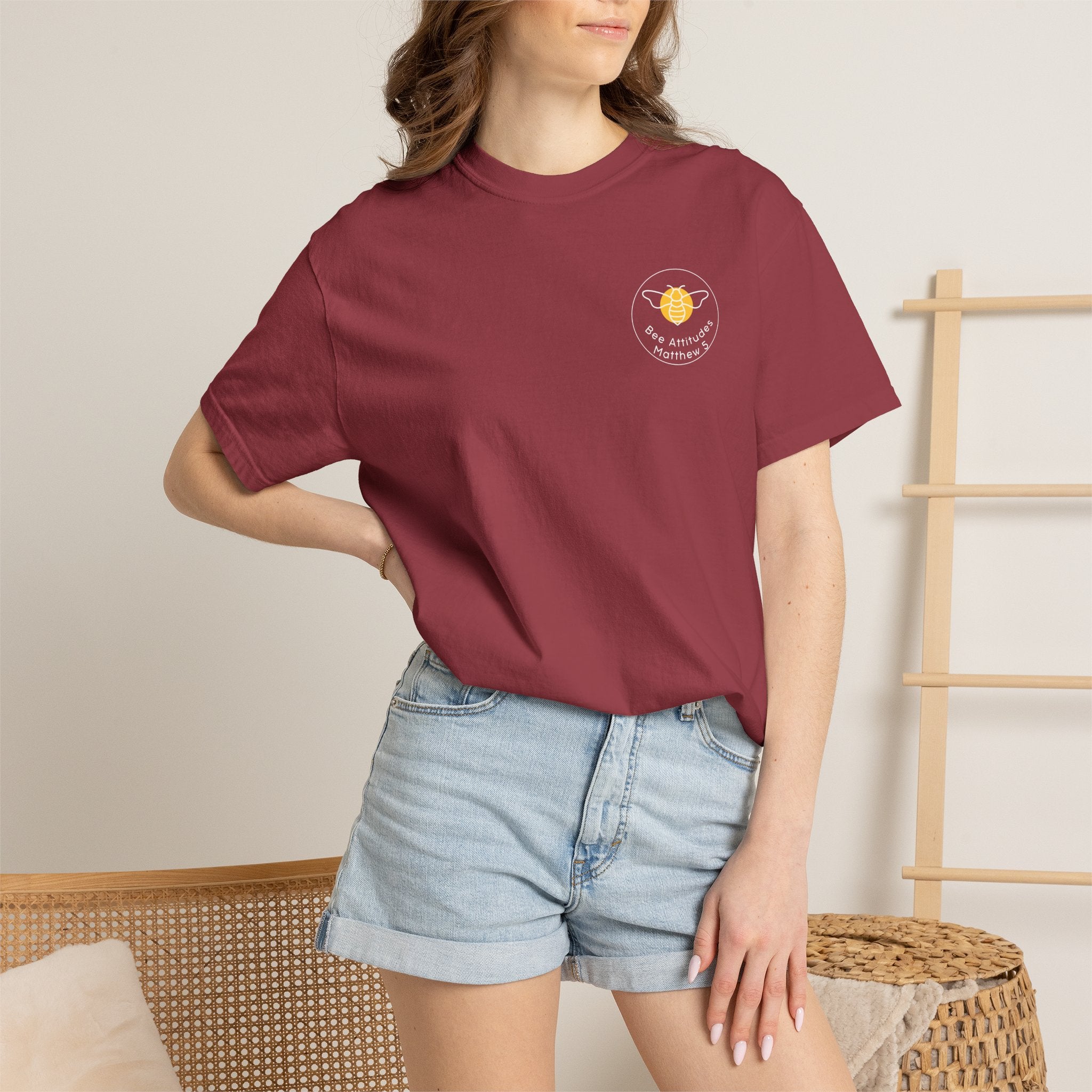 Bee-Attitudes 5:6 T-shirt White Letters