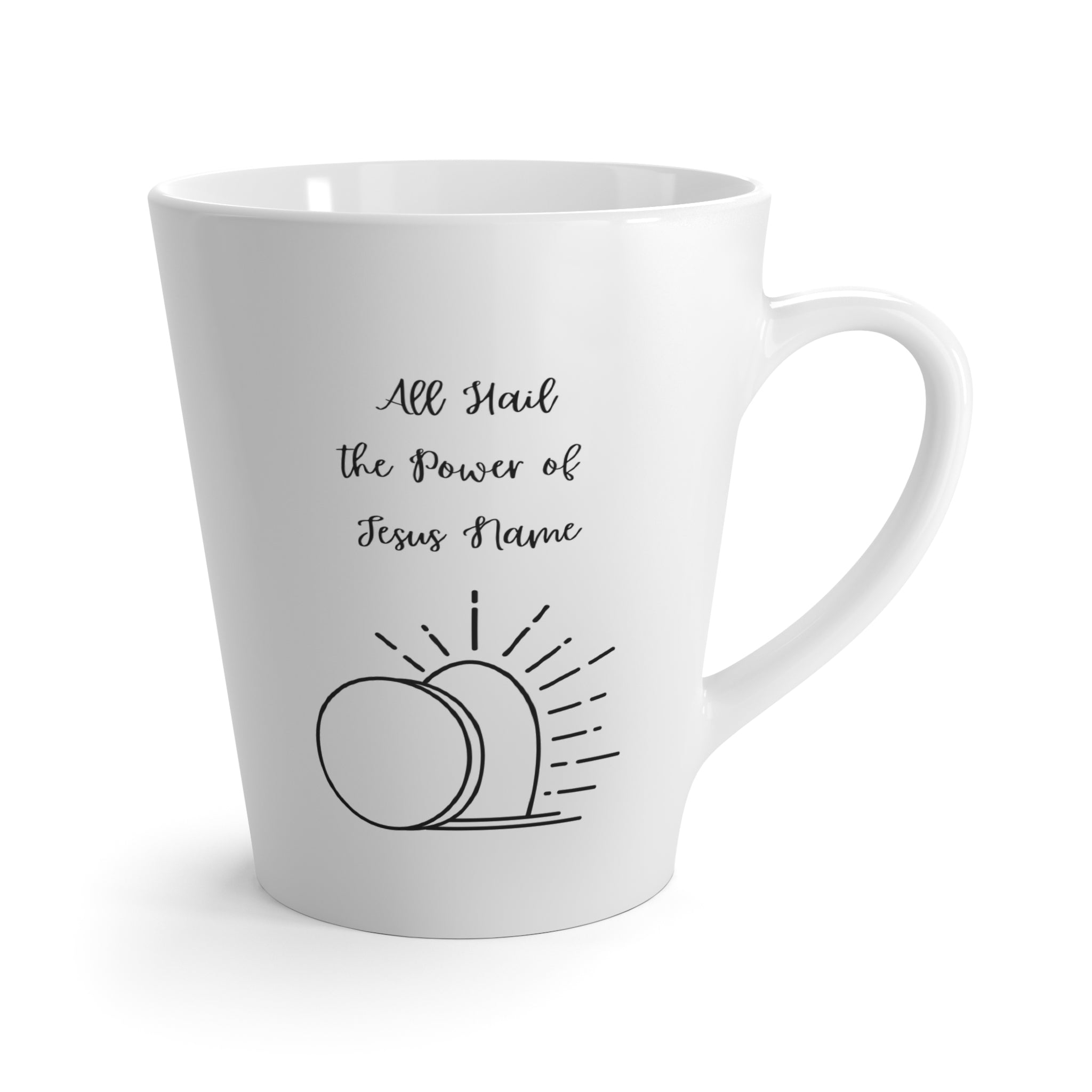 Favorite Hymns ~ All Hail the Power of Jesus Name Latte Mug