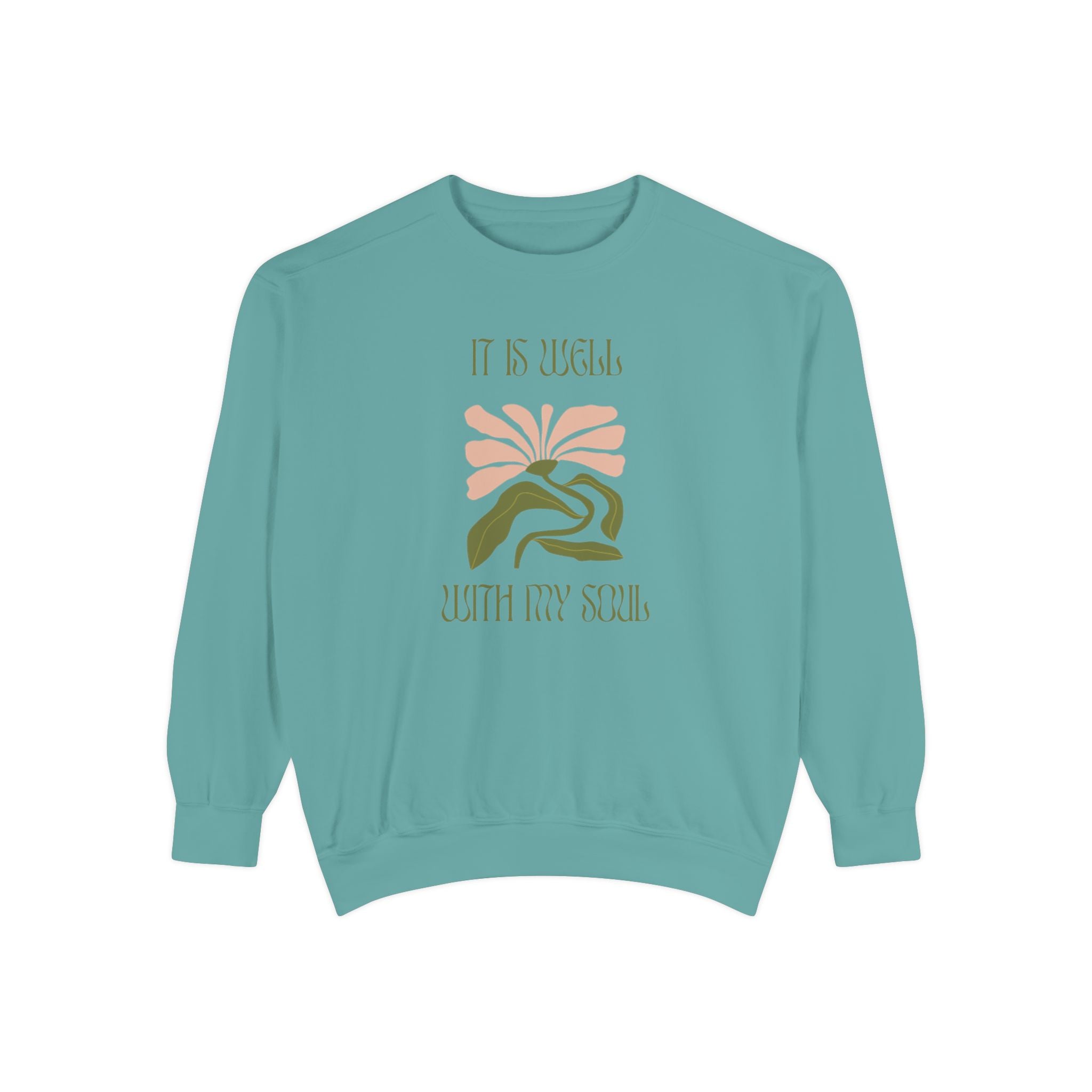 Favorite Hymns ~ It Is Well ~ Garment-Dyed Sweatshirt 2