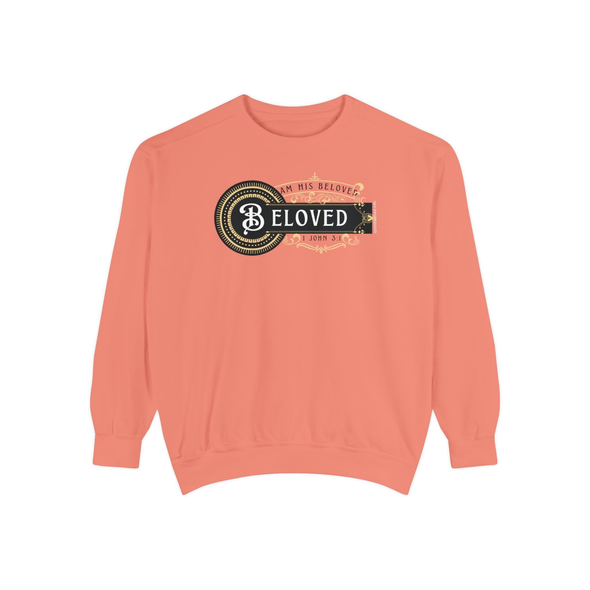 I am His Beloved Crested 1 Garment-Dyed Sweatshirt