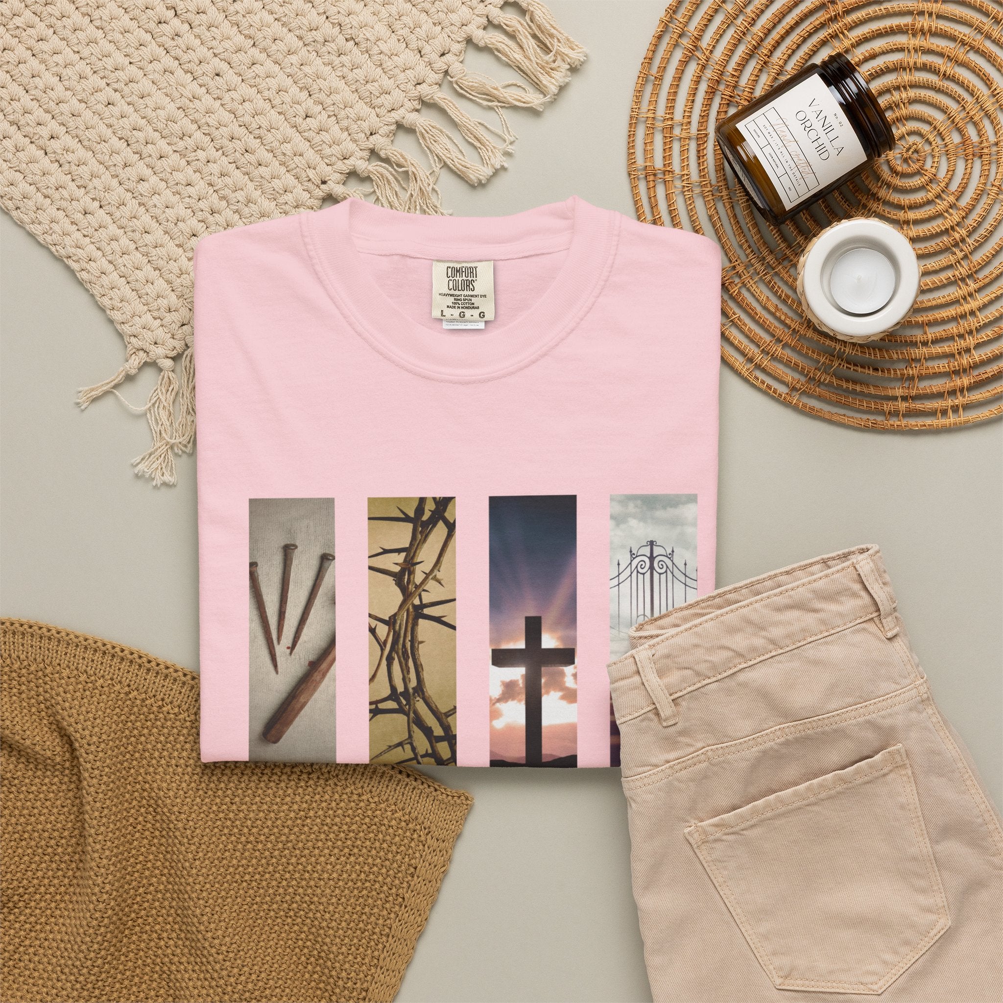 Forgiven Unisex T-Shirt - 3 Nails 1 Cross Design
