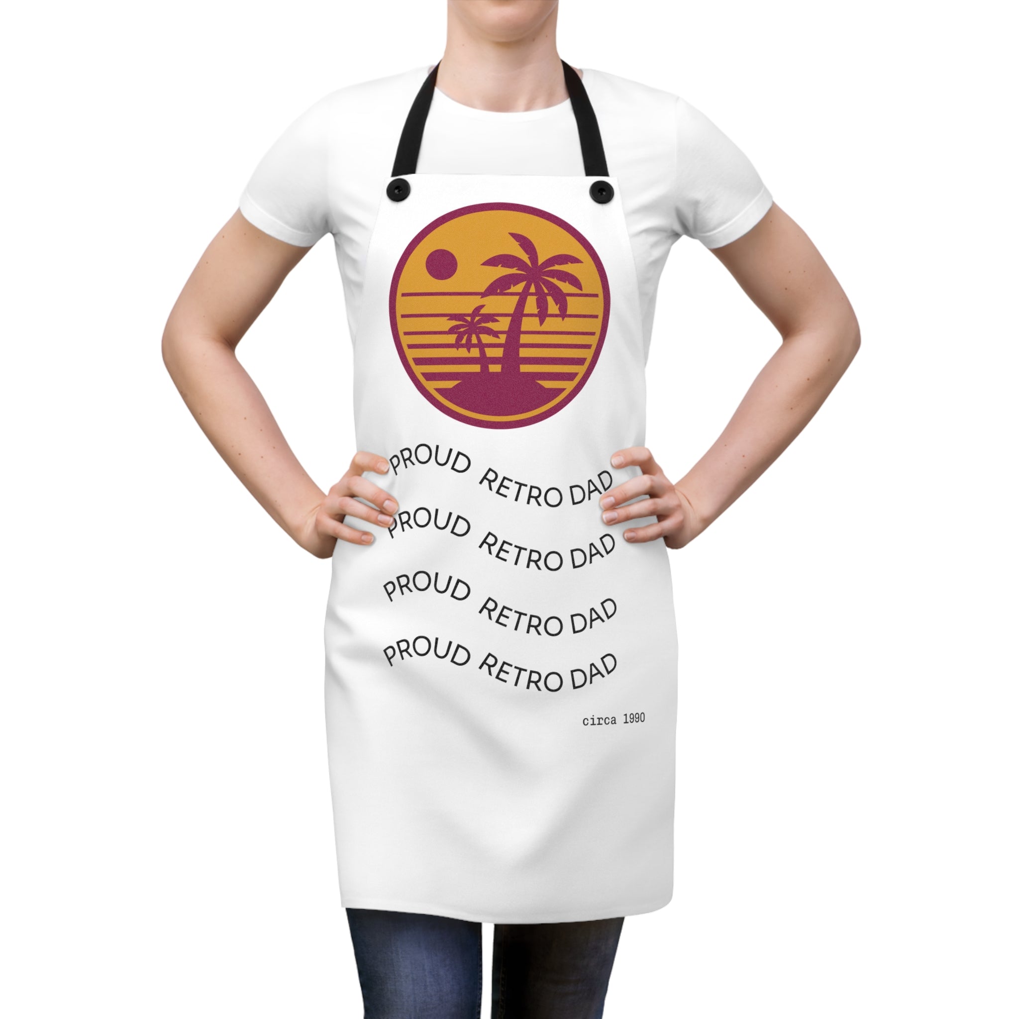 Retro Sunset BBQ Apron