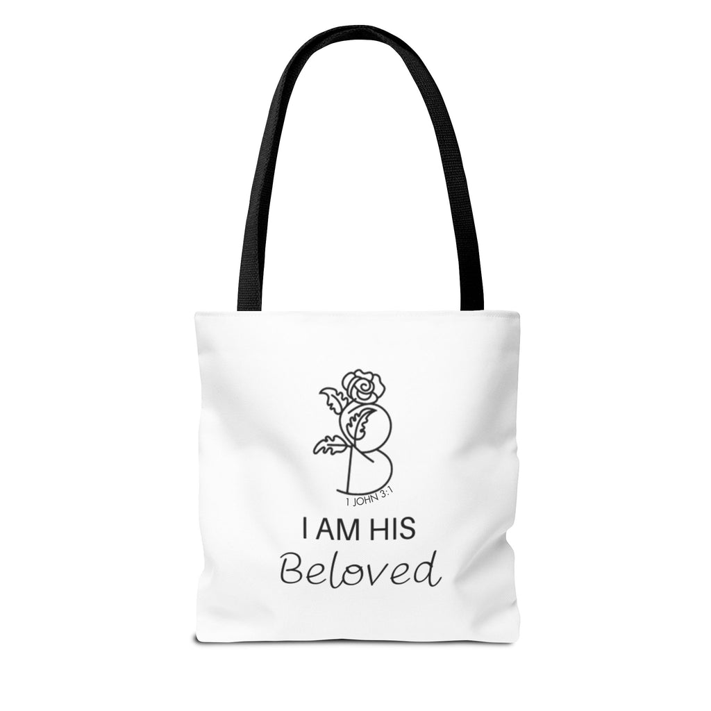 I am His Beloved Tote Bag (AOP)Rose