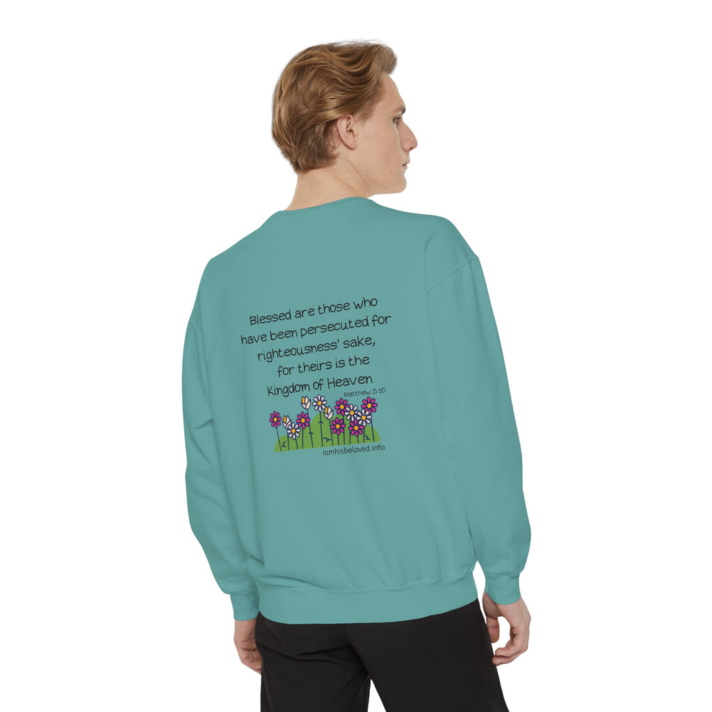Bee-Attitudes Matthew 5:10 Garment-Dyed Sweatshirt