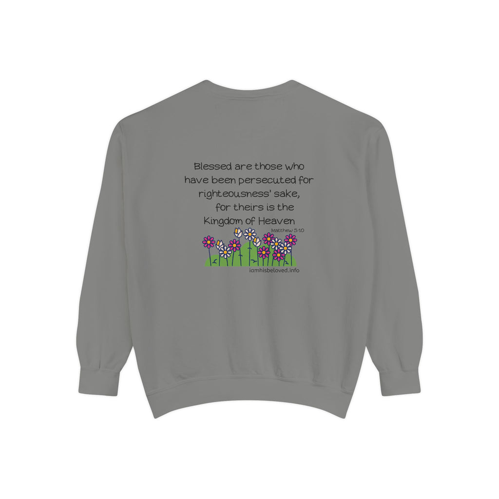 Bee-Attitudes Matthew 5:10 Garment-Dyed Sweatshirt