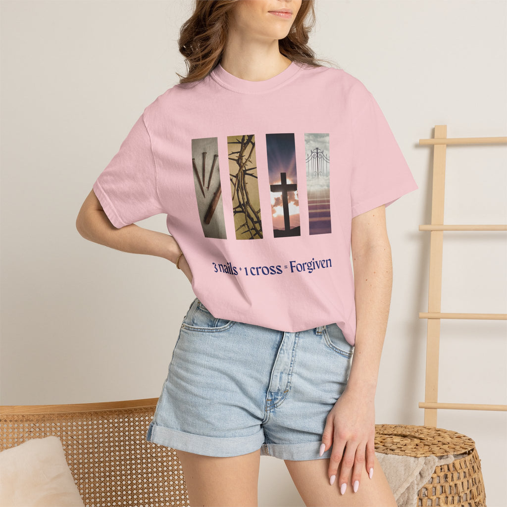 Forgiven Unisex T-Shirt - 3 Nails 1 Cross Design