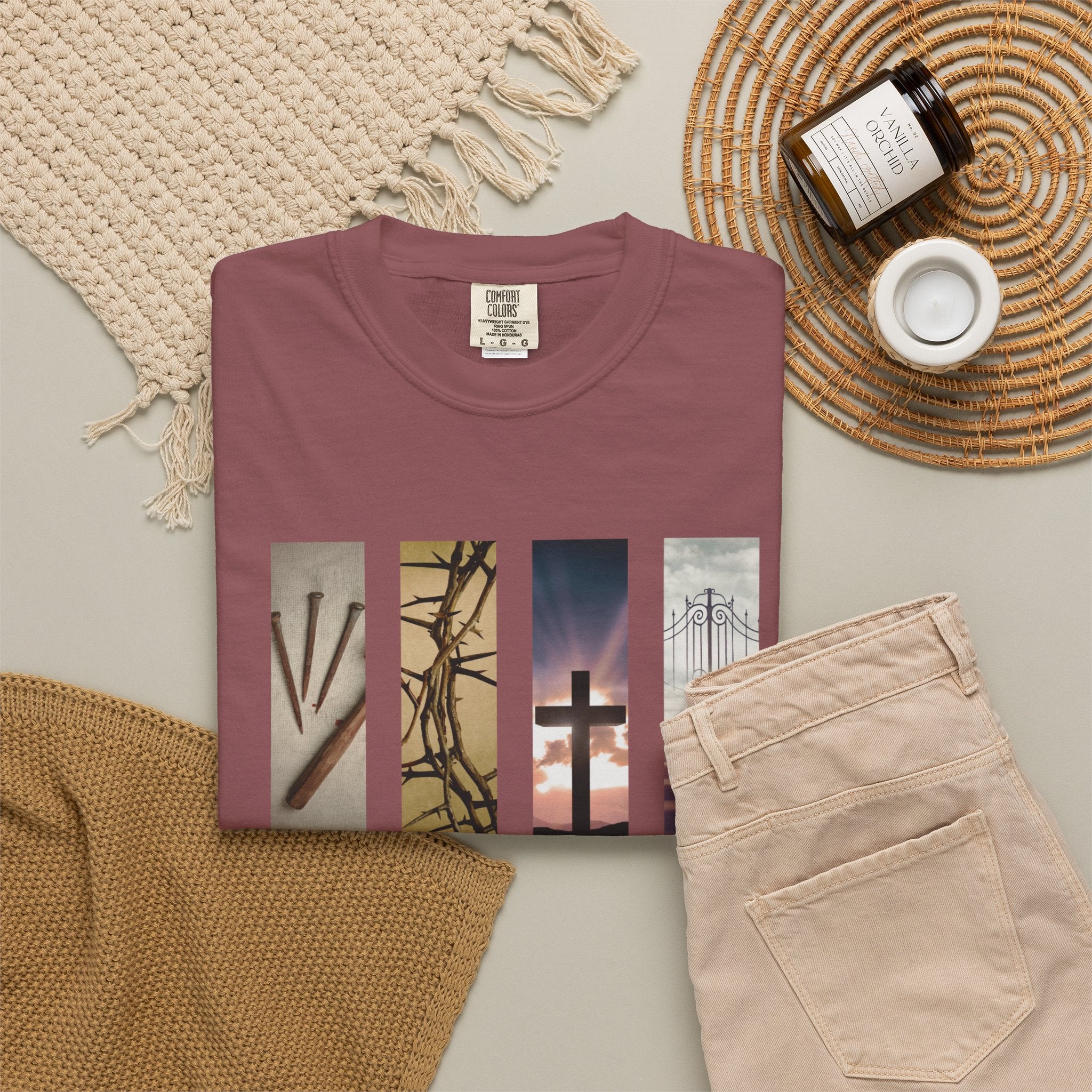 Forgiven Unisex T-Shirt - 3 Nails 1 Cross Design