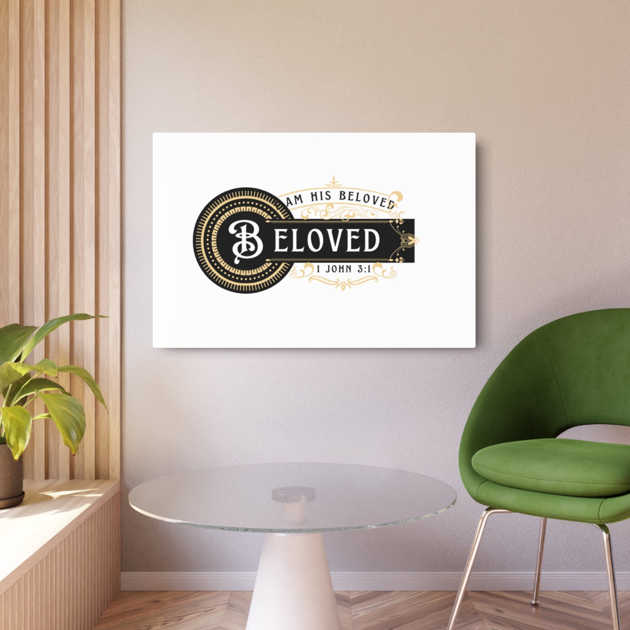 I am His Beloved Crested Decorative Wall Sign Metal Art