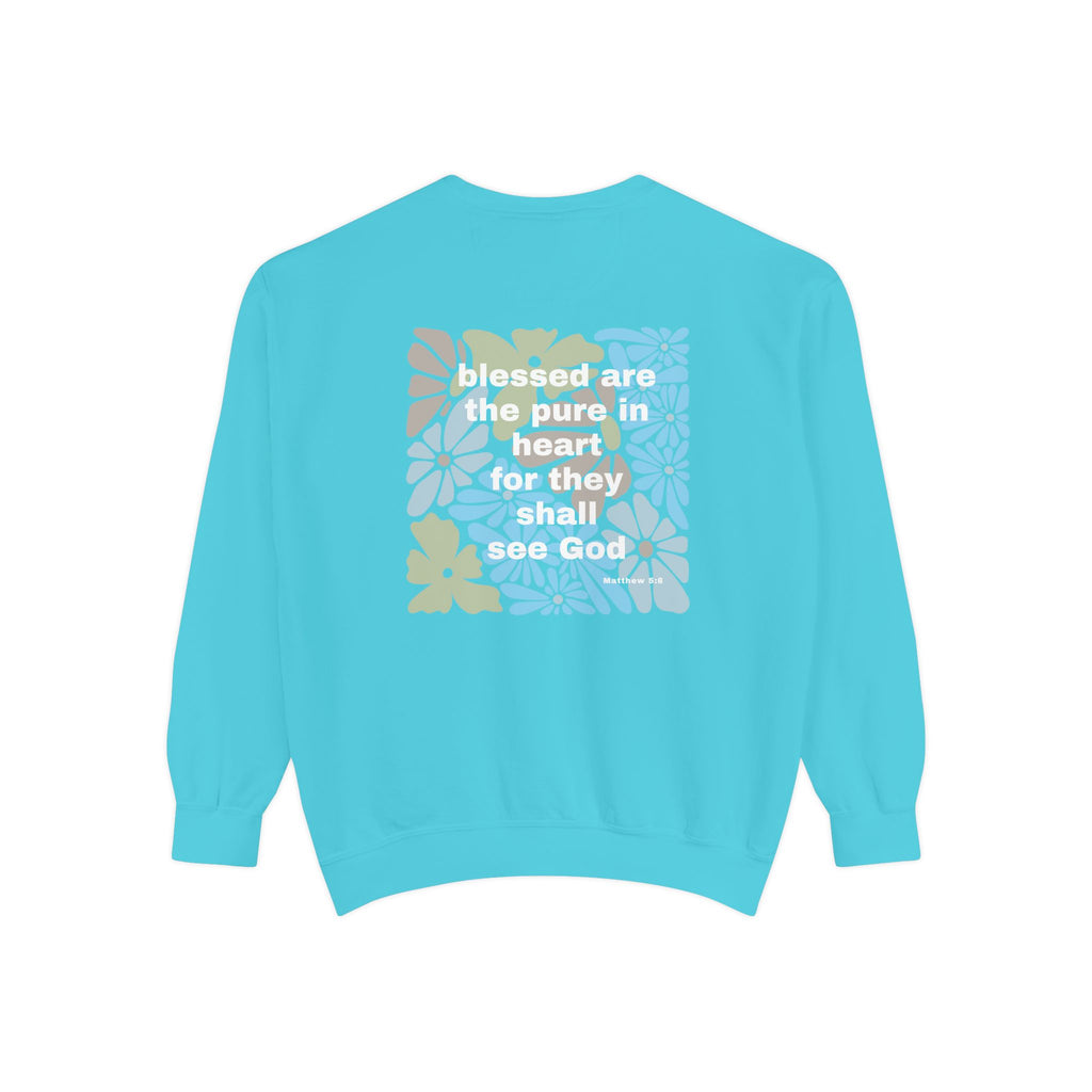 Bee-Attitudes Matthew 5:8 Garment-Dyed Sweatshirt