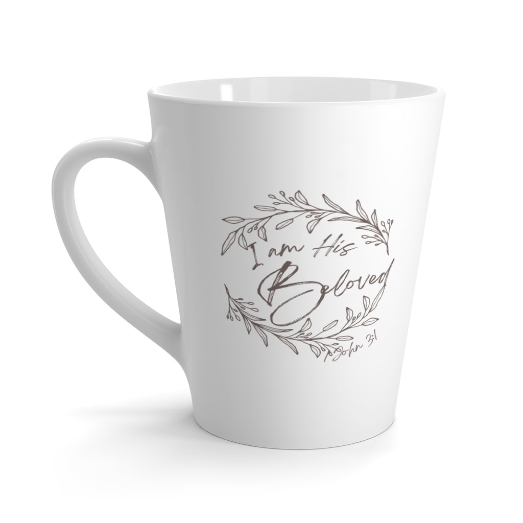 I am His Beloved Wreath Latte Mug