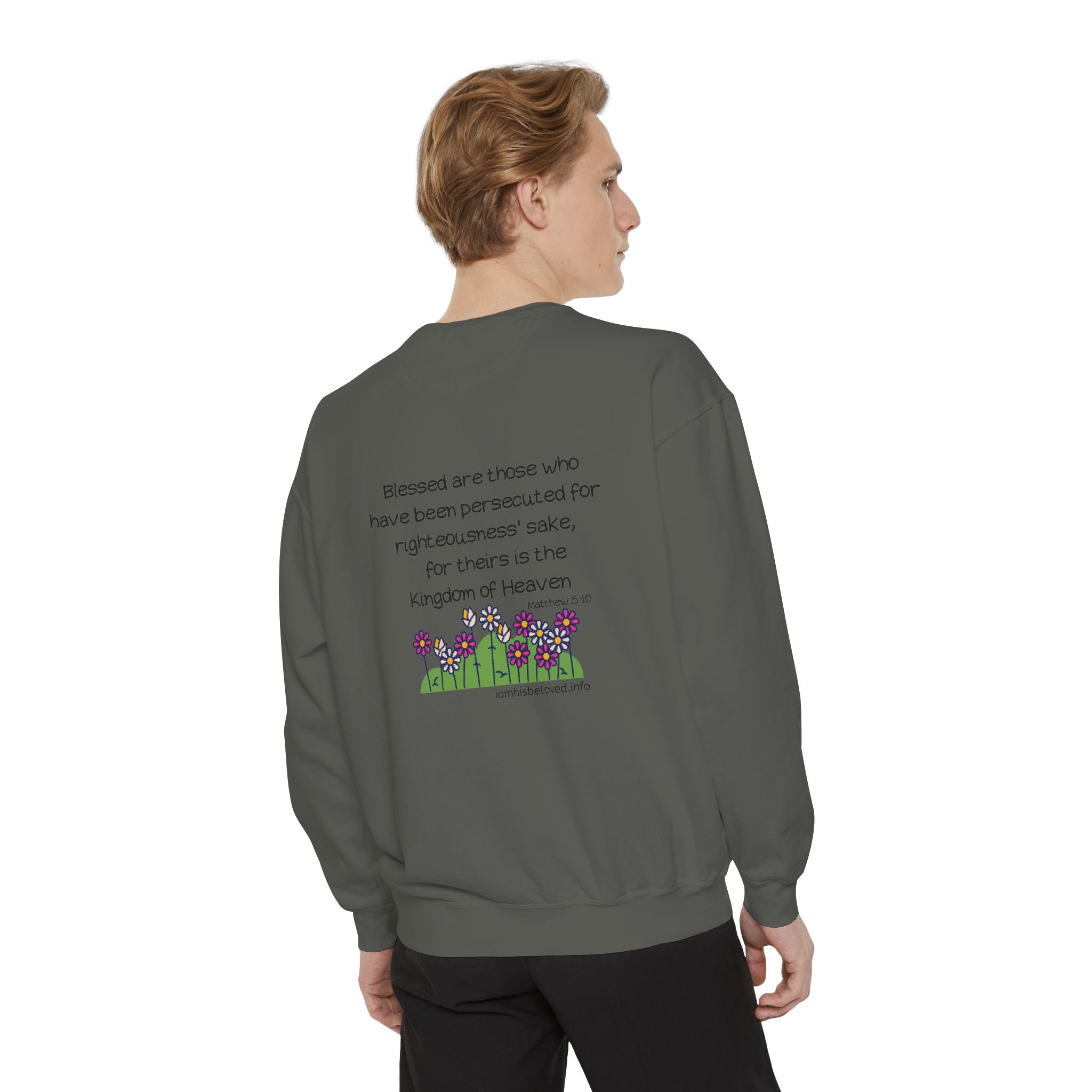 Bee-Attitudes Matthew 5:10 Garment-Dyed Sweatshirt